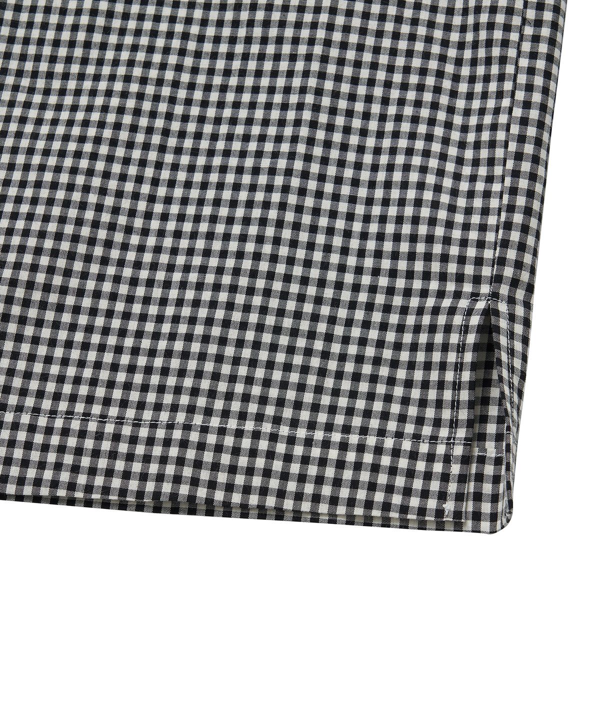 코튼벨(COTTON BELL) 와이드 플래킷 포켓 셔츠 - Black Check