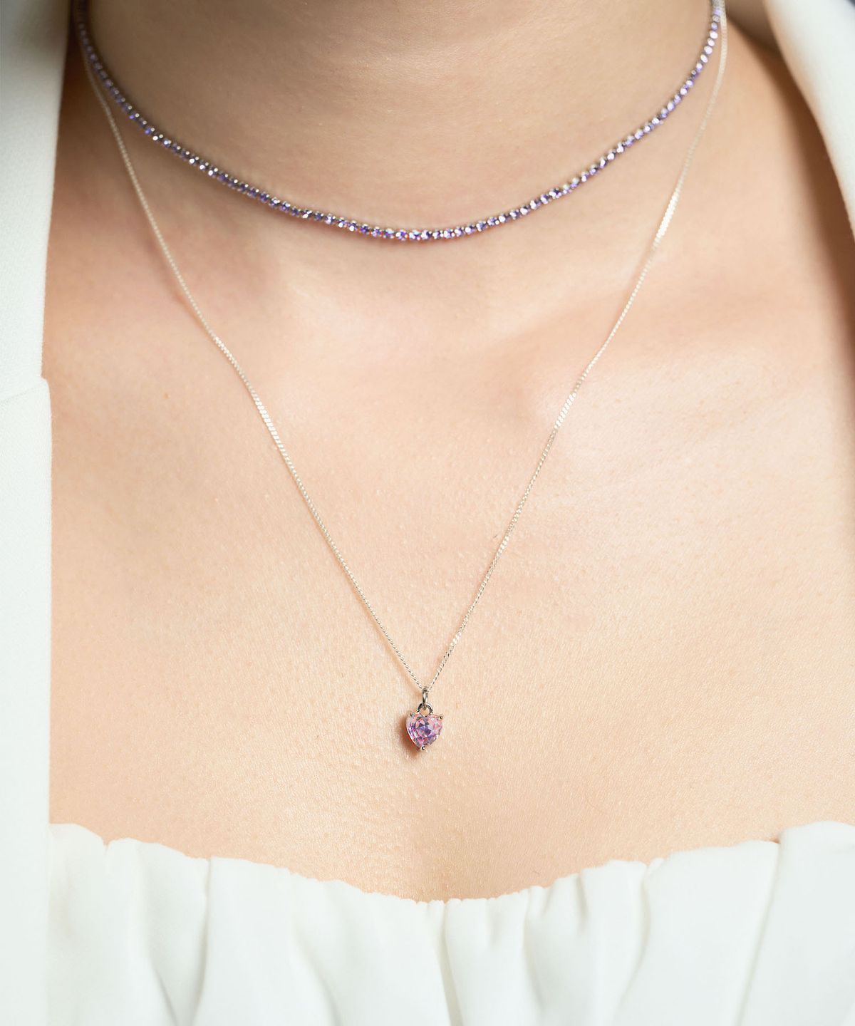 하와(HAWHA) Aurora Heart Pearl Necklace (Silver 925)