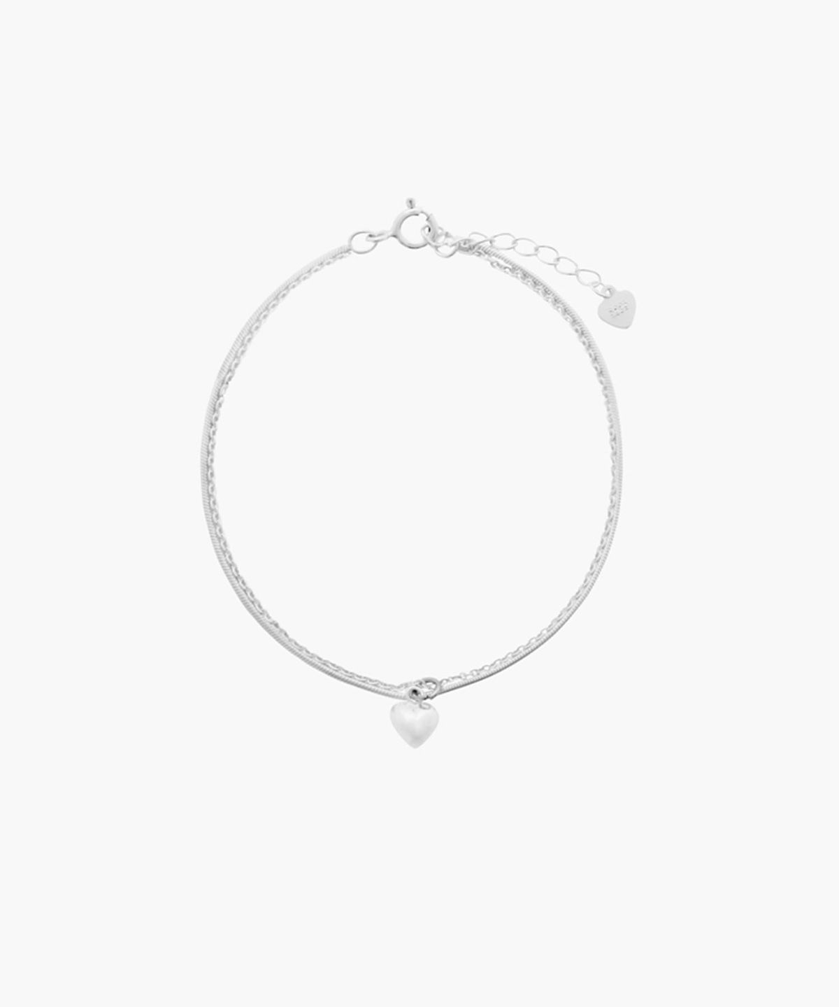 하와(HAWHA) Minimal Heart Simbol Bracelet (Silver 925)