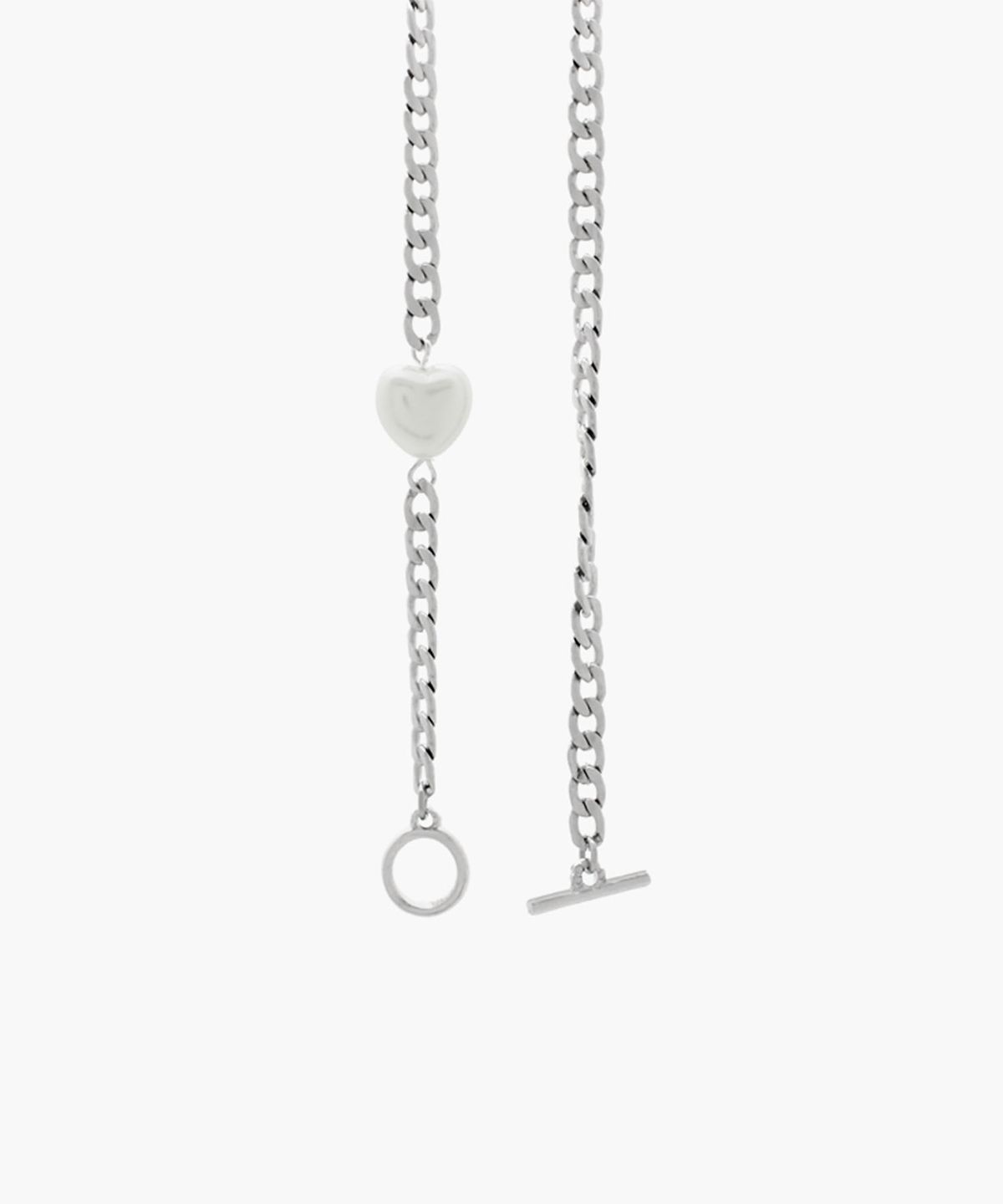 하와(HAWHA) Heart Pearl Toggle Bar Choker