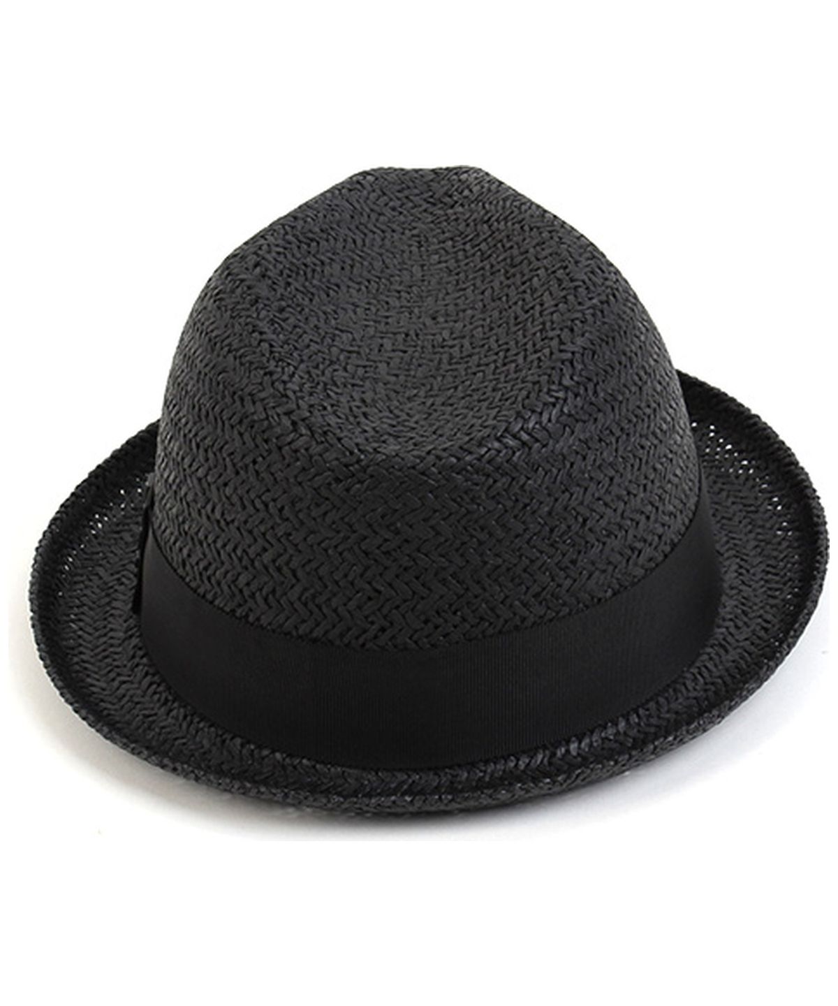 유니버셜 케미스트리(UNIVERSAL CHEMISTRY) Punk Short Black Summer Fedora 여름모자