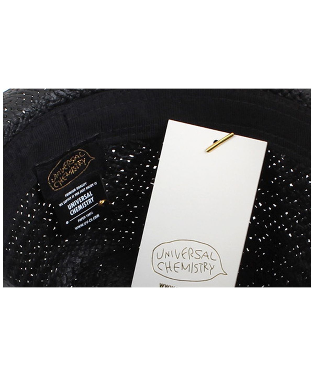유니버셜 케미스트리(UNIVERSAL CHEMISTRY) Punk Short Black Summer Fedora 여름모자