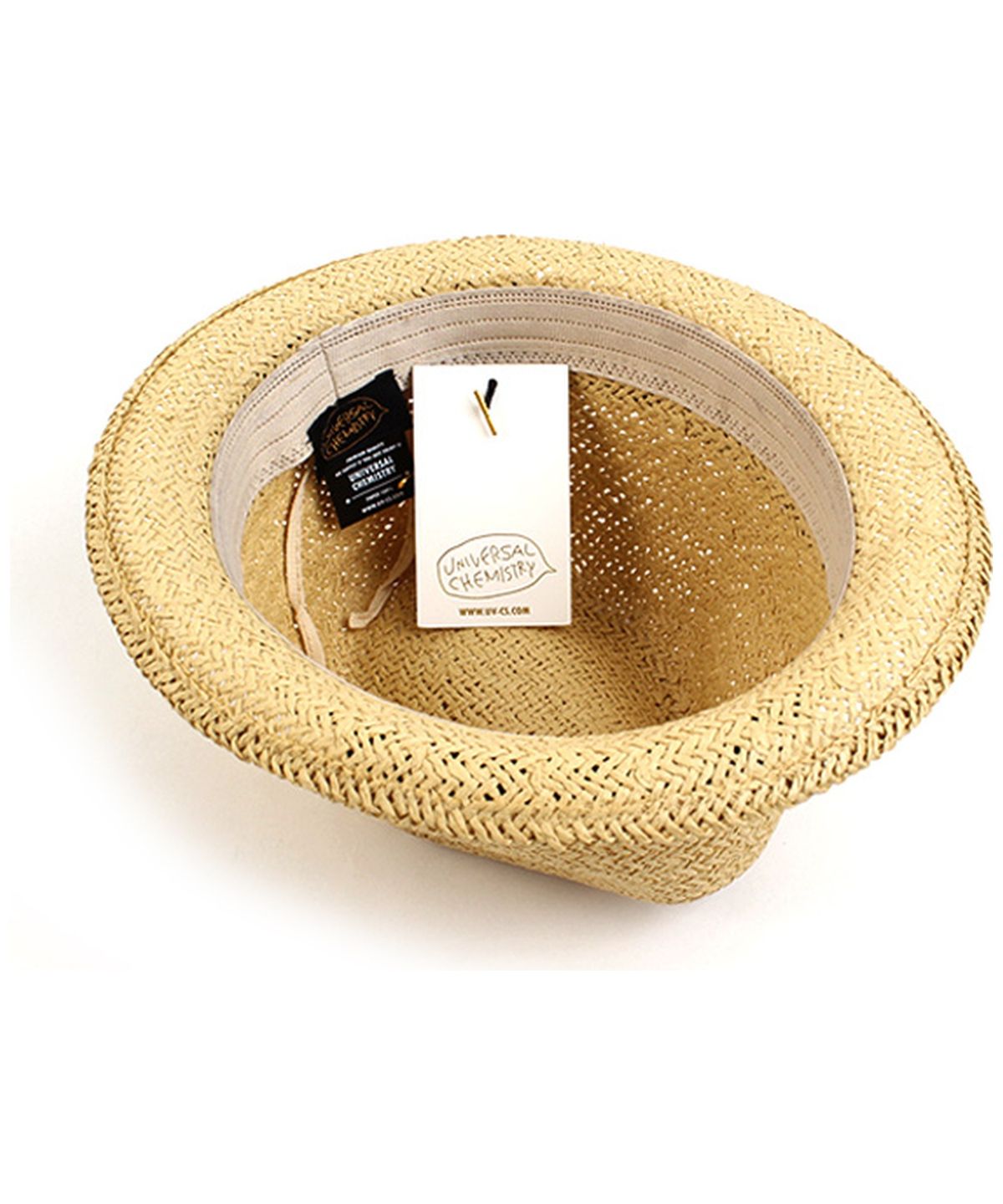 유니버셜 케미스트리(UNIVERSAL CHEMISTRY) Punk Short Beige Summer Fedora 여름모자