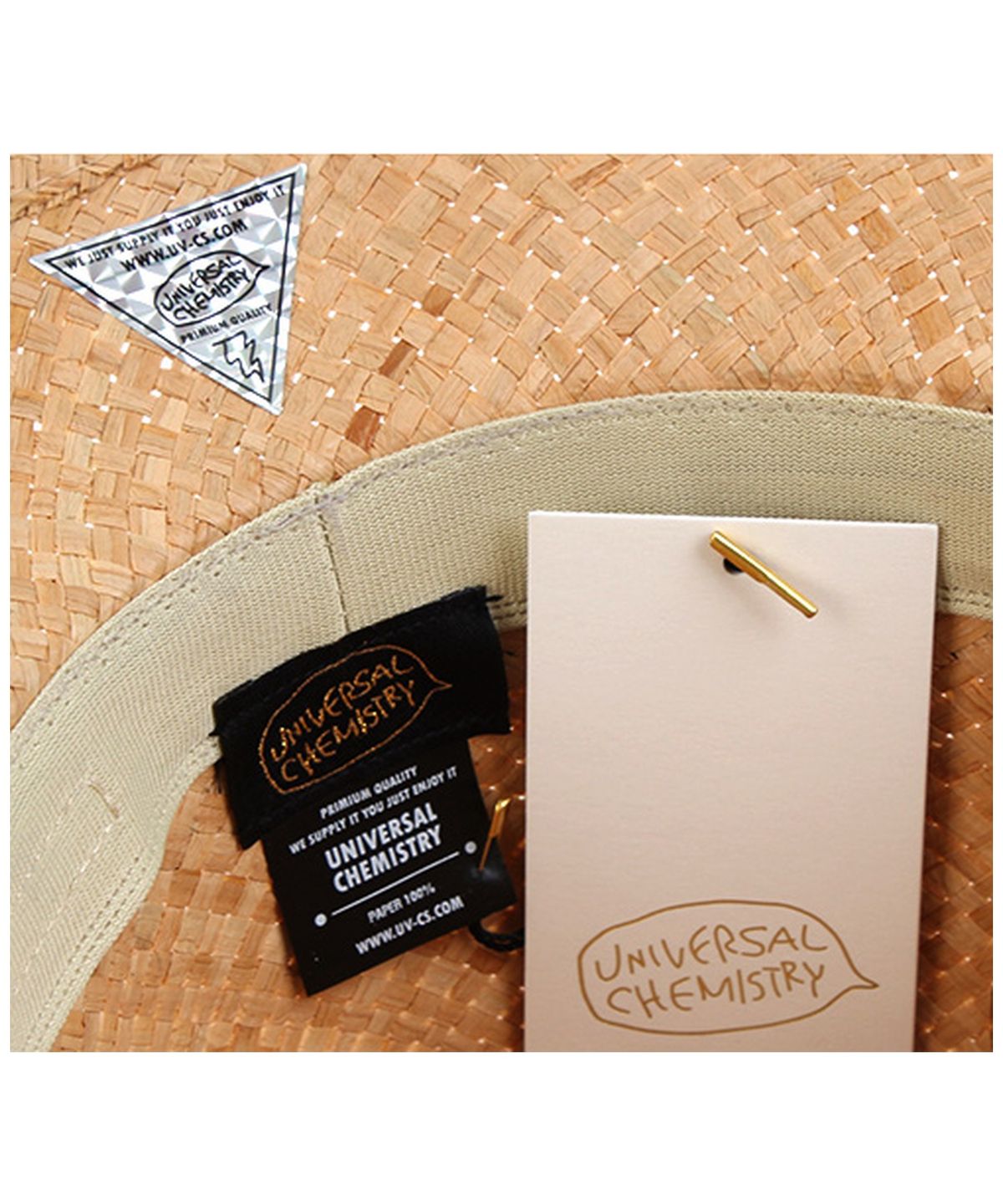 유니버셜 케미스트리(UNIVERSAL CHEMISTRY) Bahama Beige Summer Fedora 여름모자