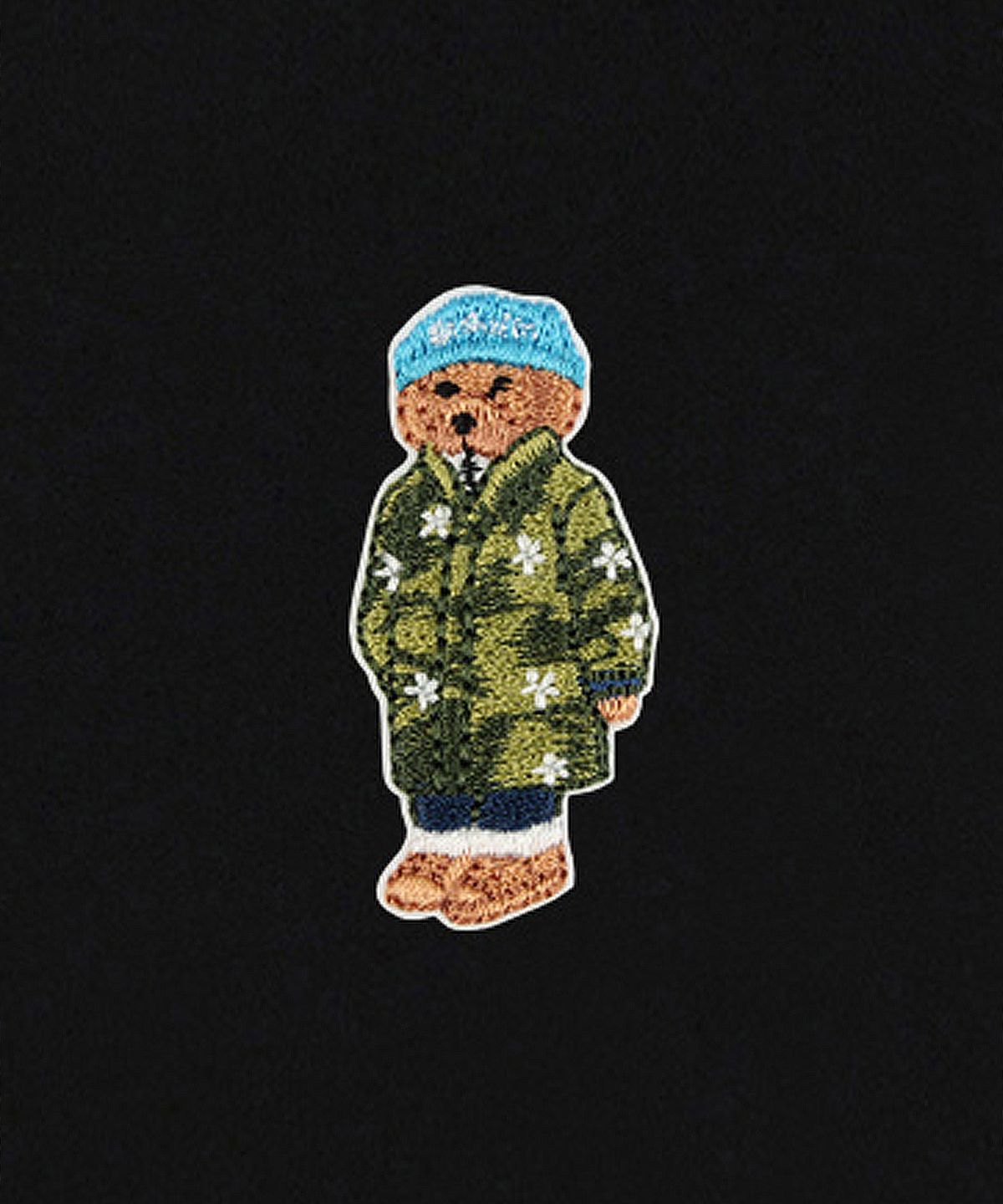 그레이버(GRAVER) [UNISEX]블루 비니 도그 자수 스트리버 반팔티_4color