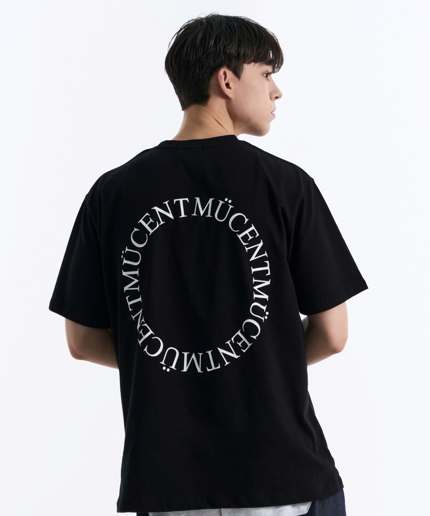 MUSINSA | MUCENT Main symbol signature logo short sleeve tee