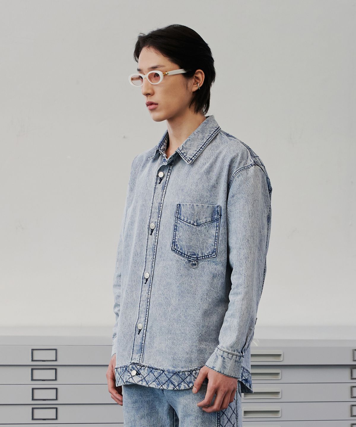 디메이든(DEMADEN) NAPALAKA DENIM SHIRT ICE