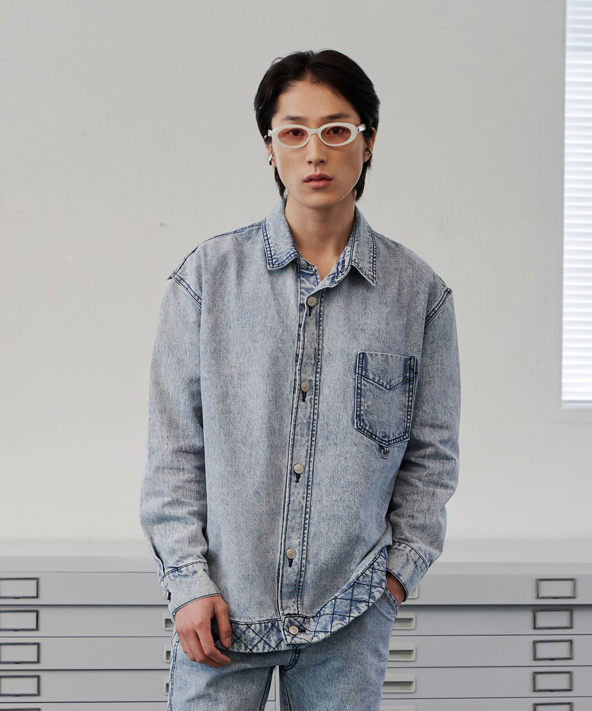 디메이든(DEMADEN) NAPALAKA DENIM SHIRT ICE