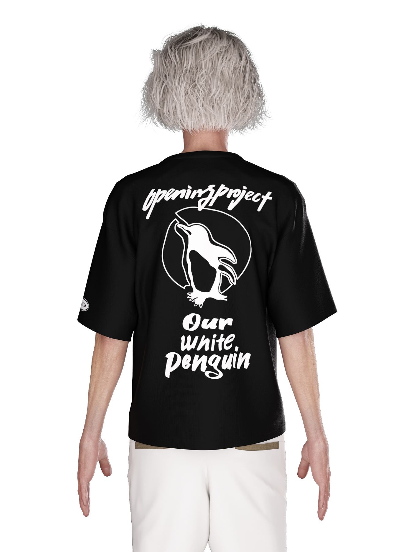 【OPENING PROJECT】 Our White Penguin T Shirt - Black MUSINSA | OPENING PROJECT Our White Penguin T Shirt - Black