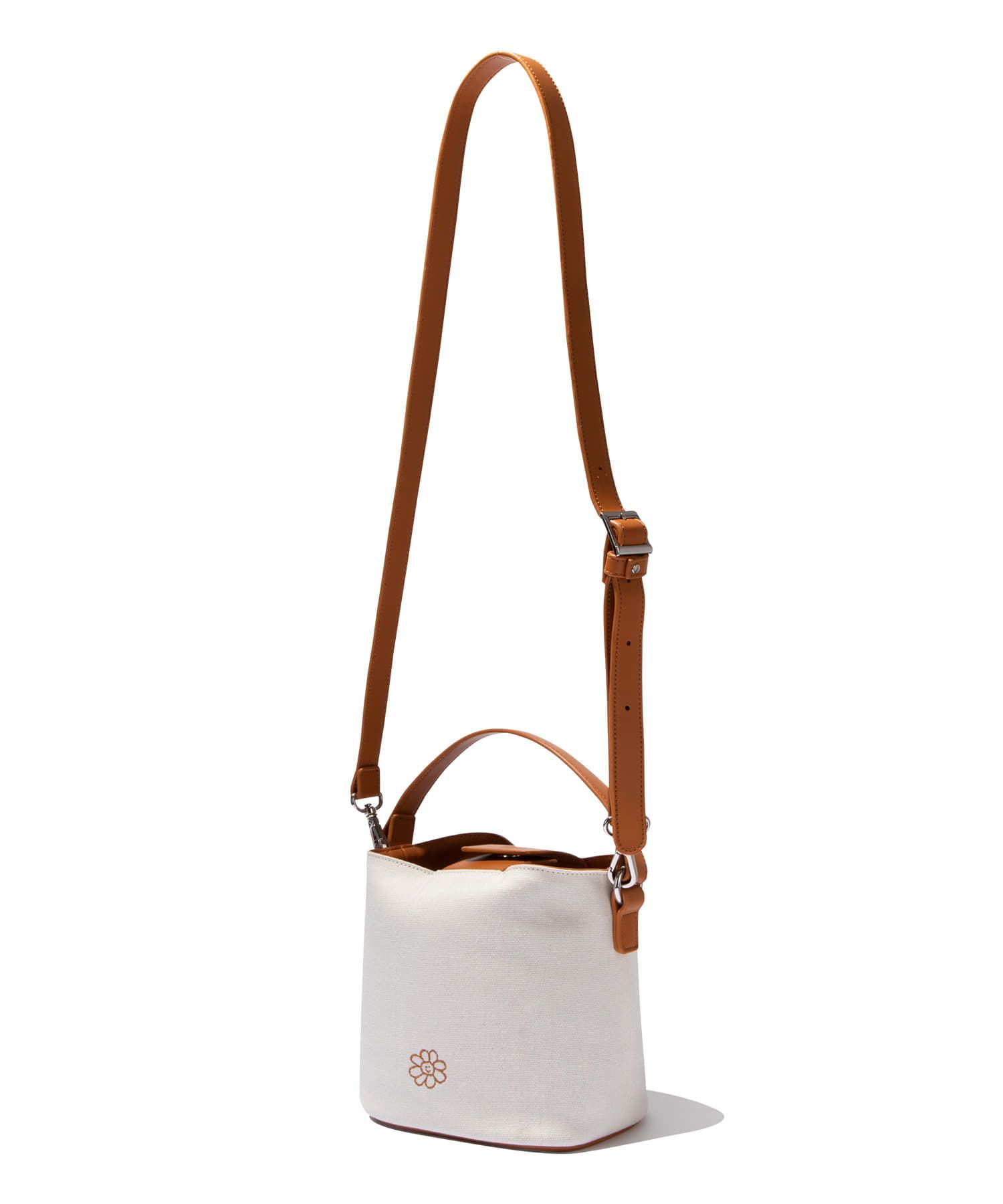 WHATITISNT★WMS Flory Strap Canvas Bucket Bag バケットバッグ MUSINSA | WACKY WILLY WMS Flory Strap Canvas Bucket Bag Brown
