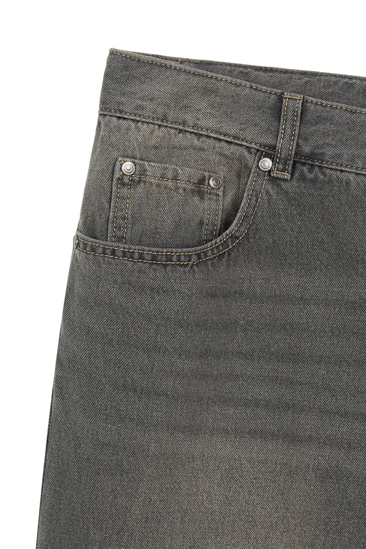 비바스튜디오(VIVASTUDIO) WIDE DENIM PANTS [SAND BLACK]