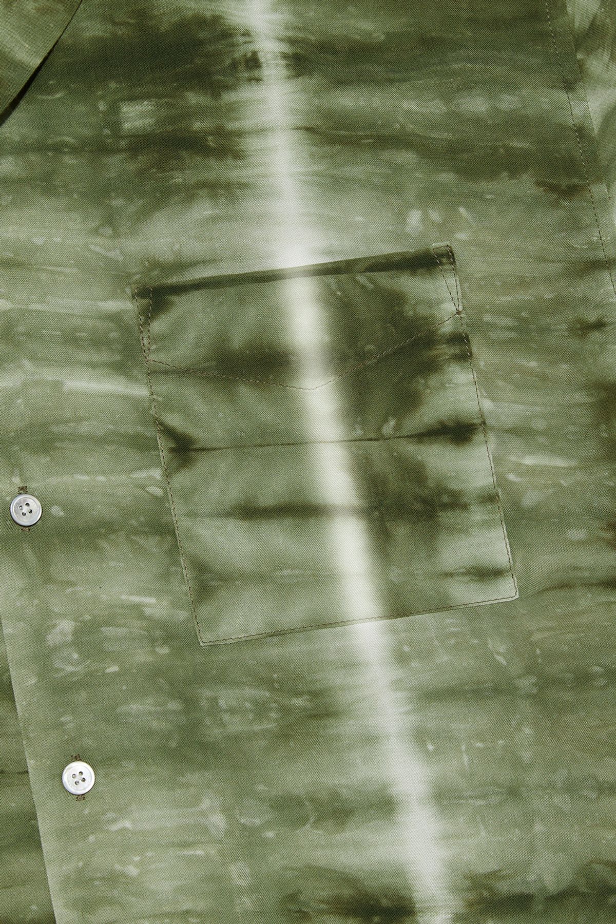 비바스튜디오(VIVASTUDIO) COLLAR TIE DYE HALF SHIRT [GREEN]