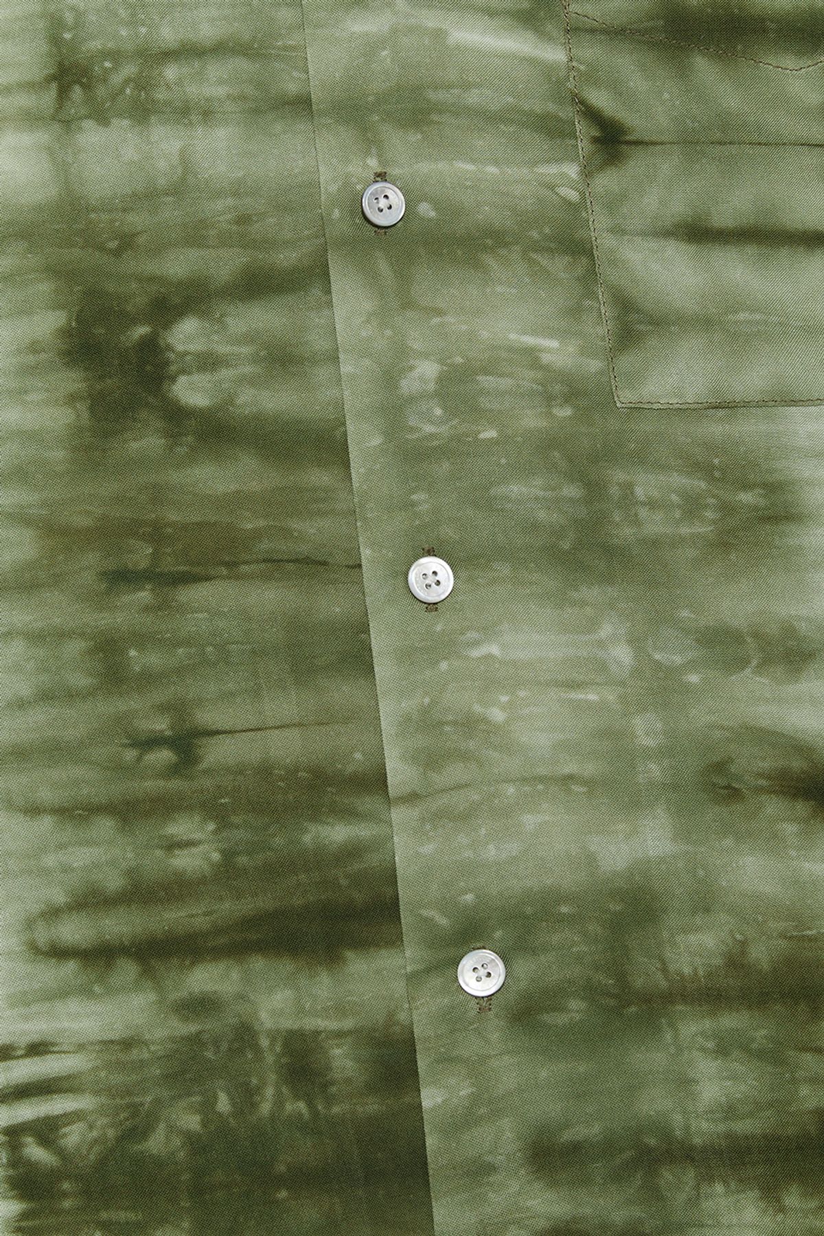 비바스튜디오(VIVASTUDIO) COLLAR TIE DYE HALF SHIRT [GREEN]