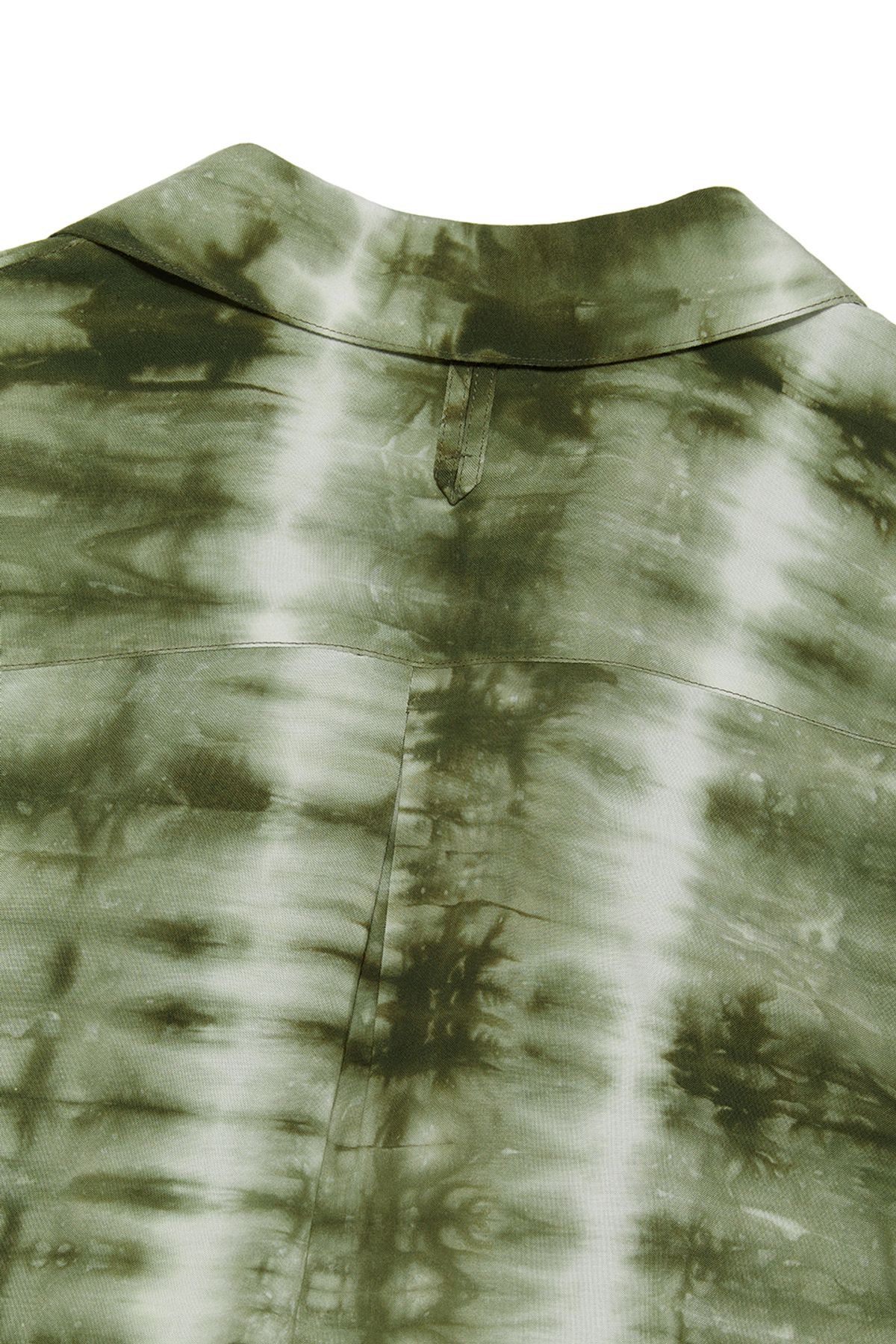 비바스튜디오(VIVASTUDIO) COLLAR TIE DYE HALF SHIRT [GREEN]
