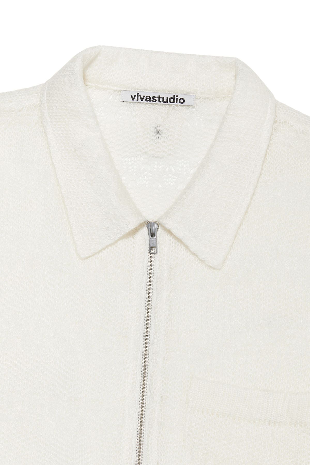 비바스튜디오(VIVASTUDIO) GARDENERS KNITTED HALF SHIRT JACKET [IVORY]