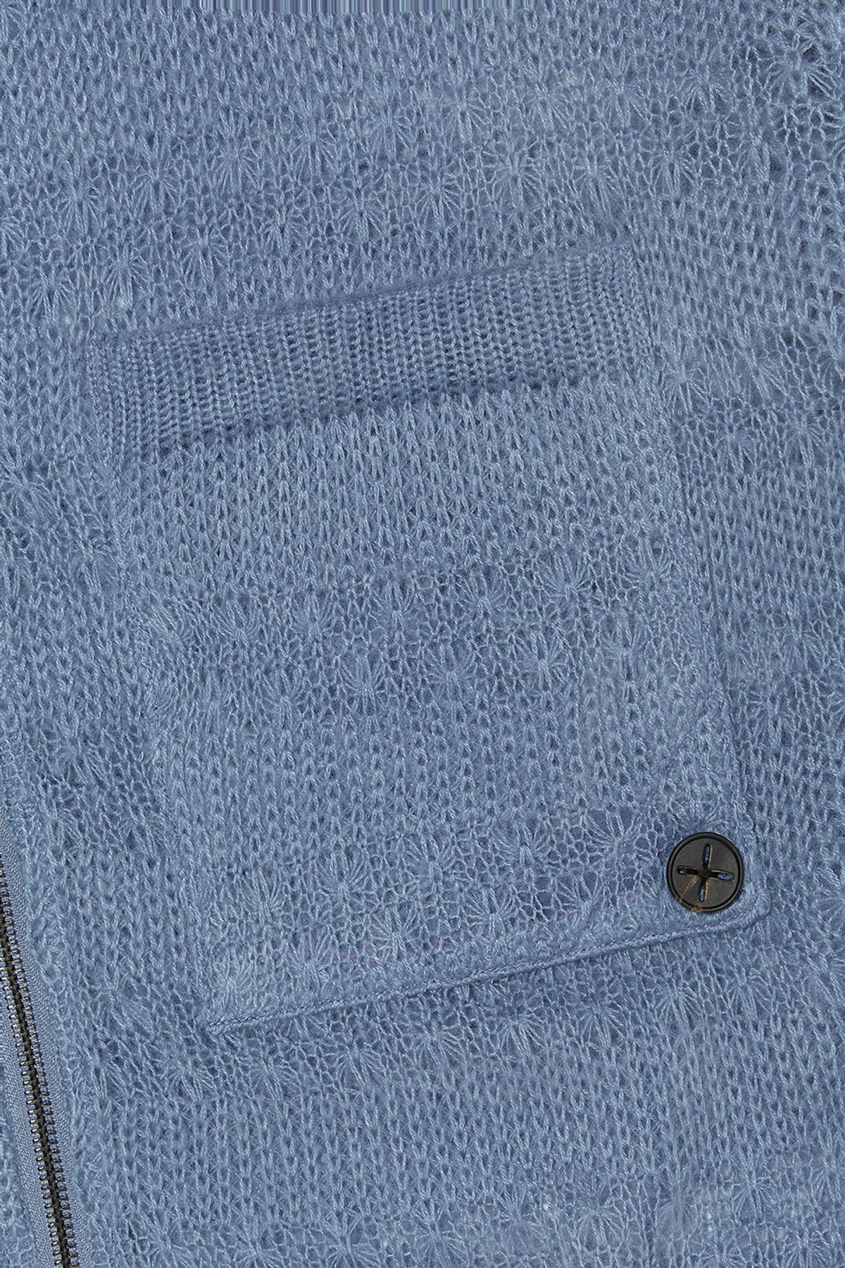 비바스튜디오(VIVASTUDIO) GARDENERS KNITTED HALF SHIRT JACKET [FRENCH BLUE]