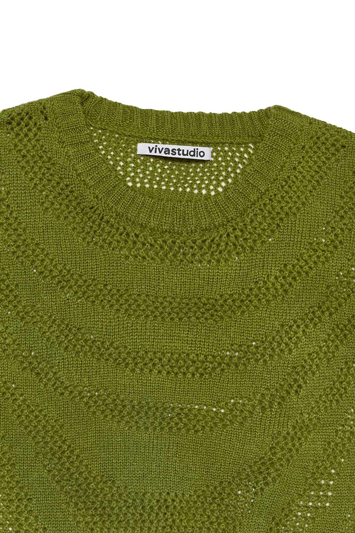 비바스튜디오(VIVASTUDIO) GROWTH RING HALF KNIT [LIGHT GREEN]