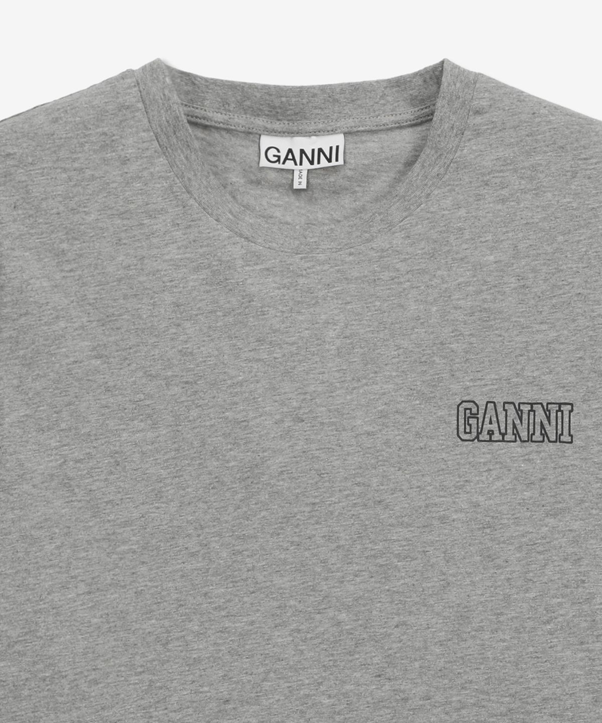 가니(GANNI) 여성 씬 소프트웨어 반소매 티셔츠 - 그레이 / T3200921