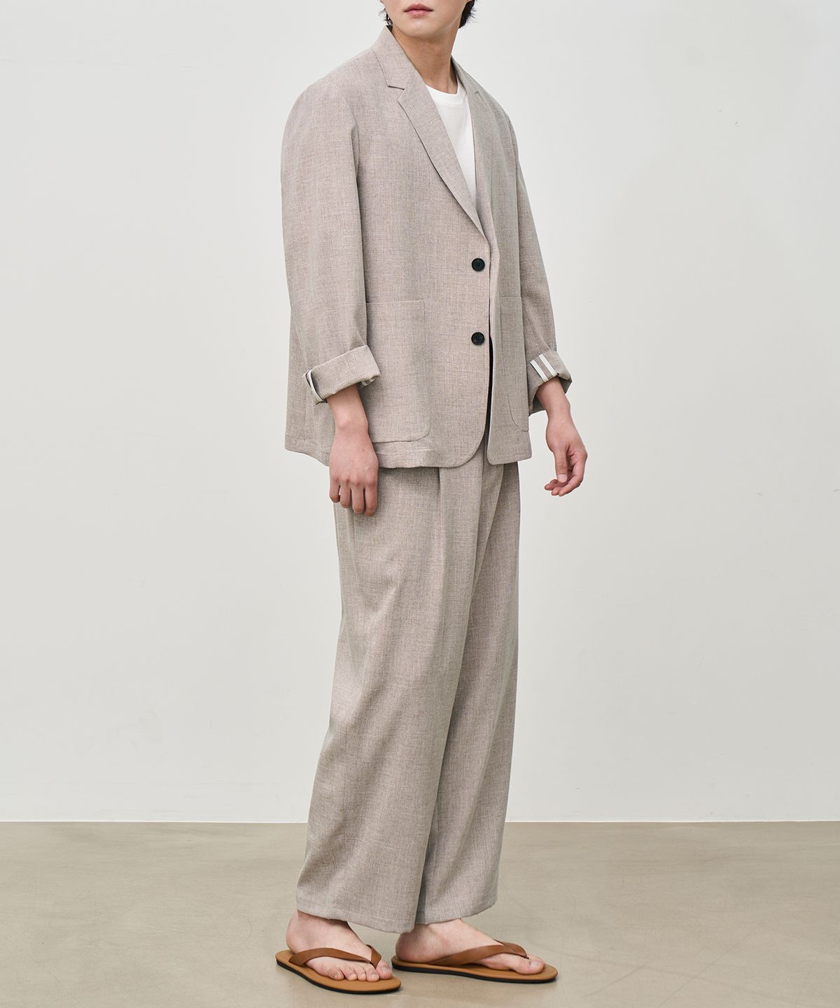 프레리(PRAIRIE) [여름셋업] 라이크 린넨 오버핏 블레이저 셋업