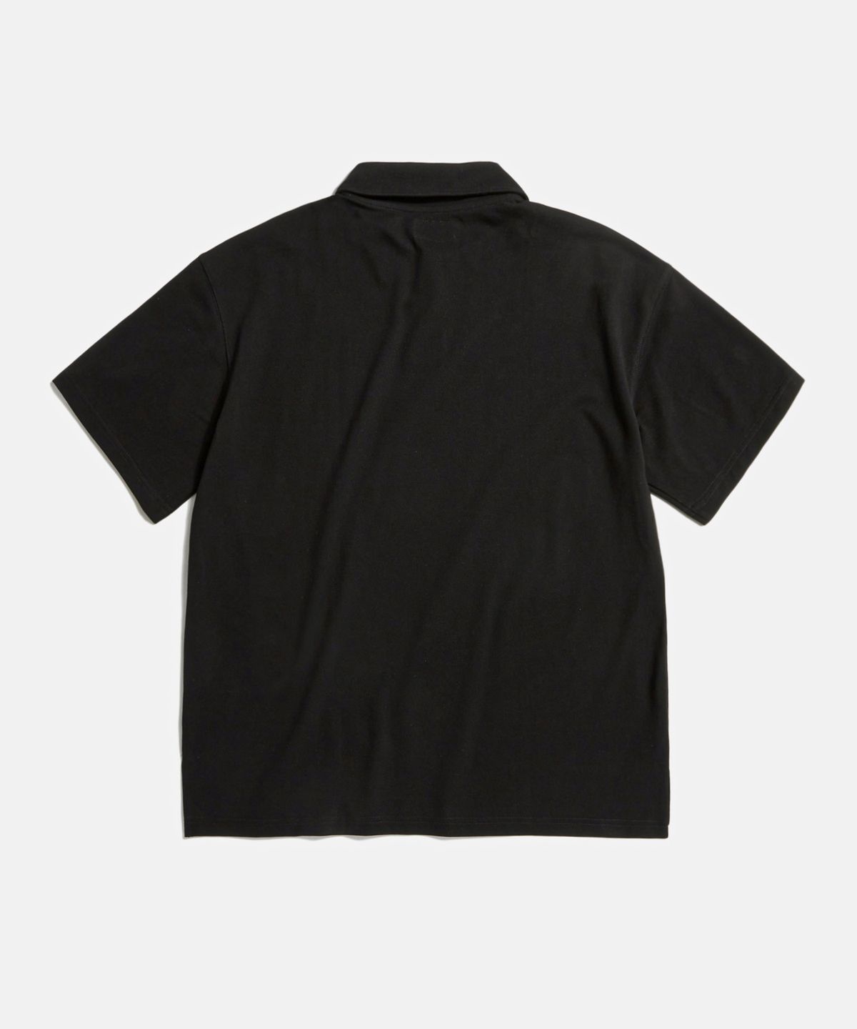 에스피오나지(ESPIONAGE) Over Pique Polo Shirt Black