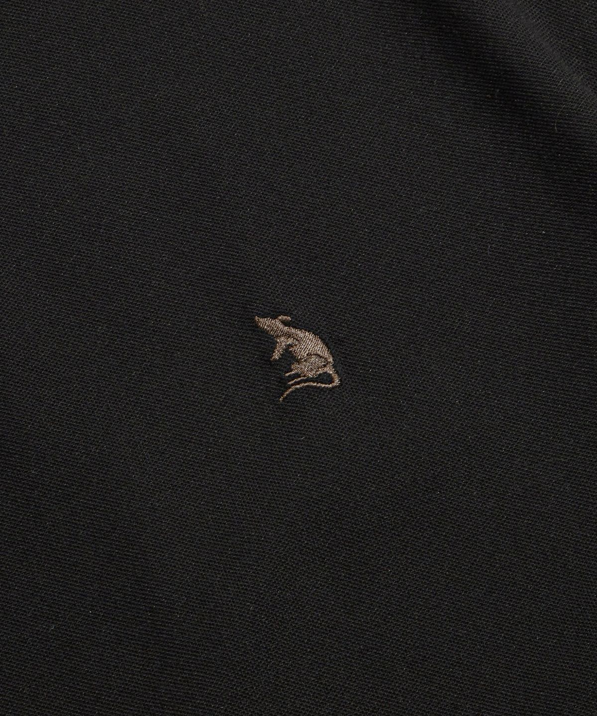 에스피오나지(ESPIONAGE) Over Pique Polo Shirt Black