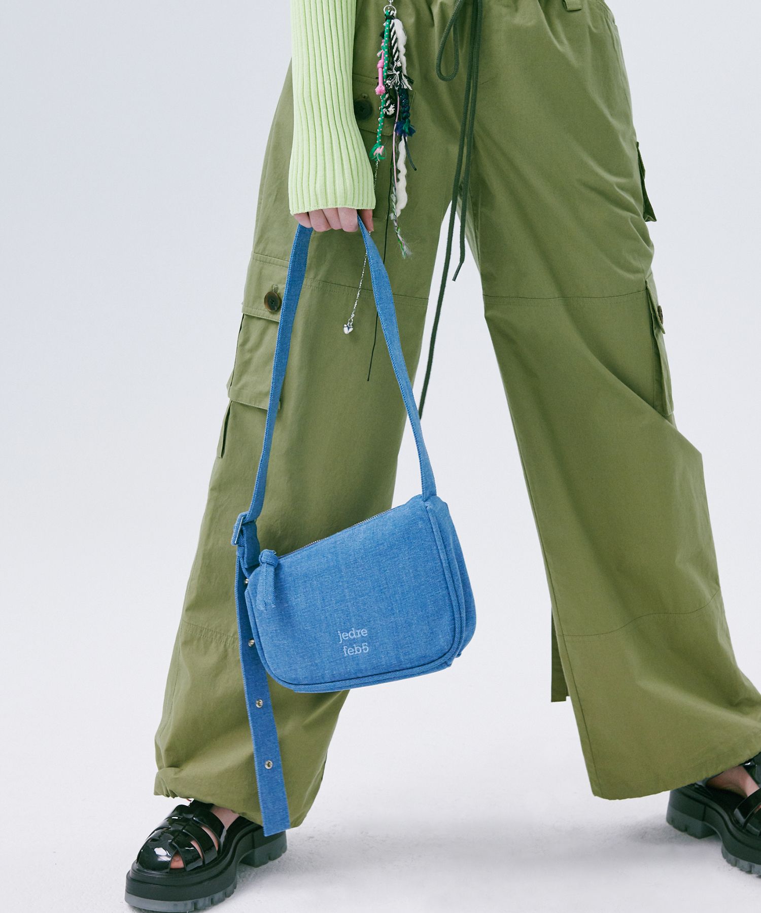 MUSINSA公式 | JEDREFEB5 Slant Shoulder Bag Blue