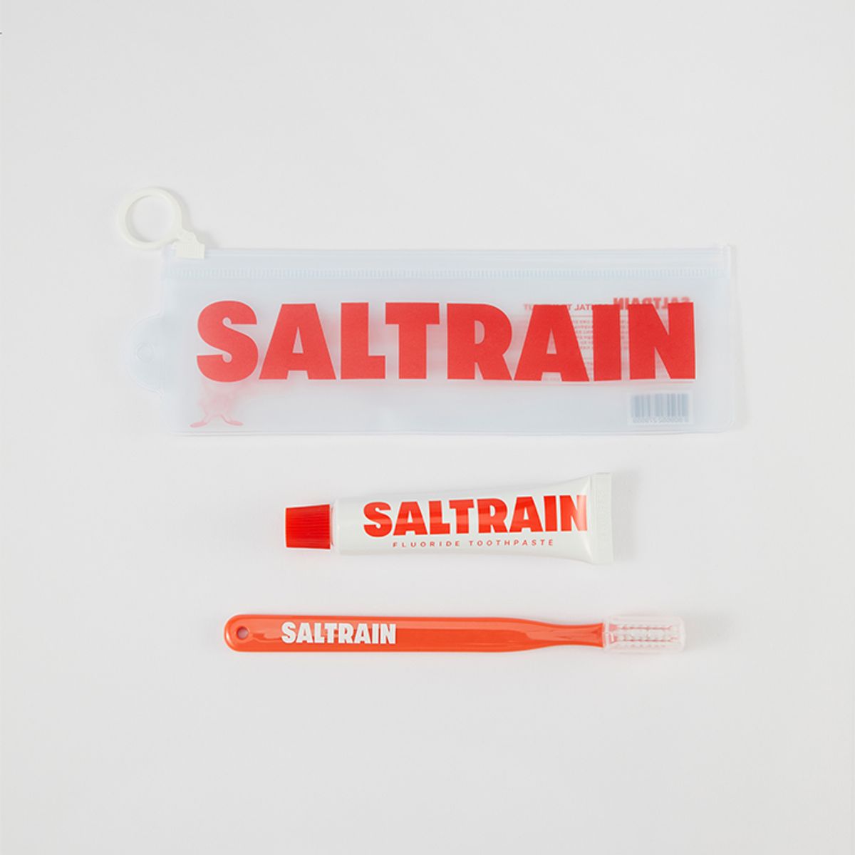 솔트레인(SALT RAIN) 트래블 키트 레드(치약1개 + 칫솔1개)
