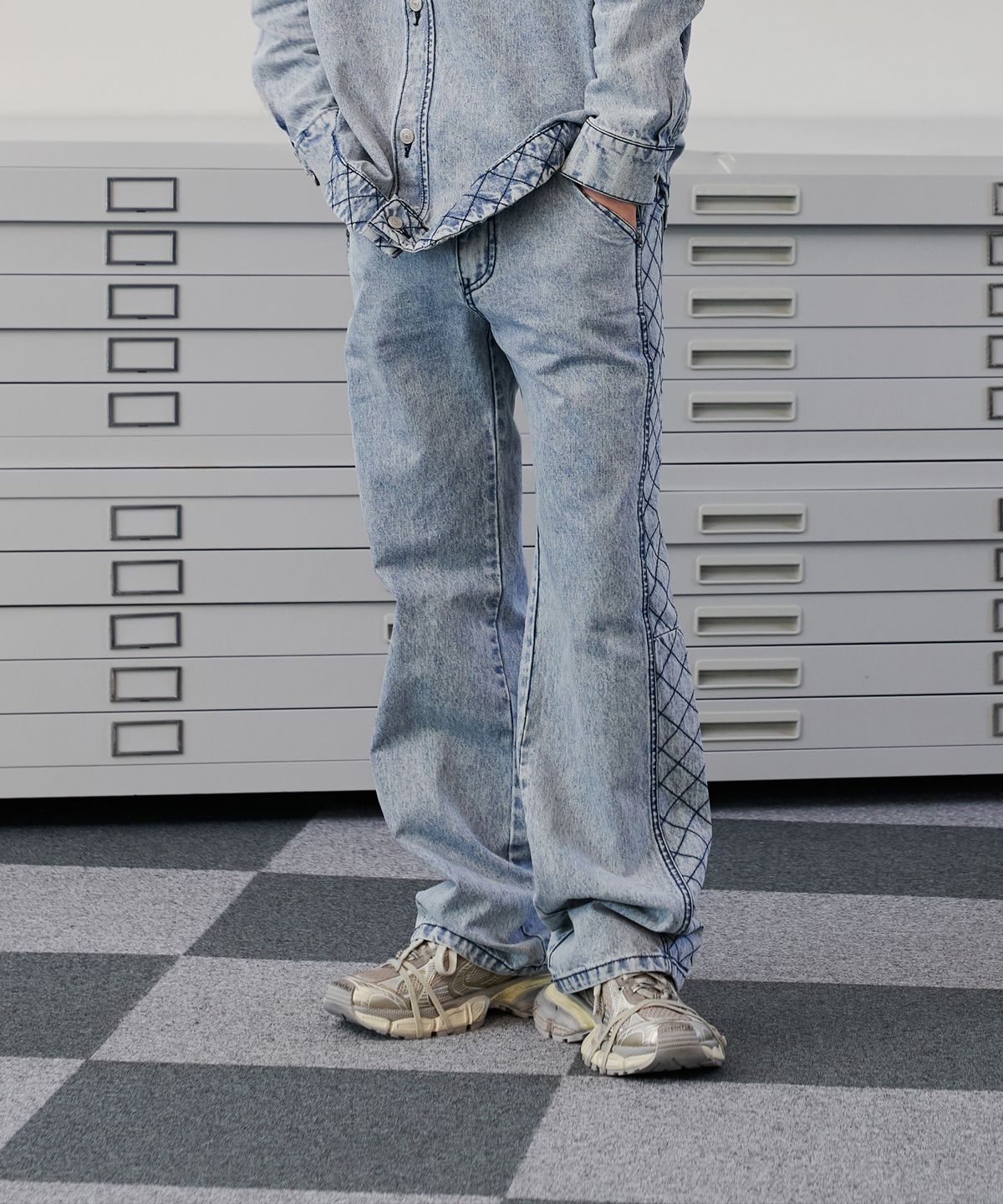 디메이든(DEMADEN) NAPALAKA DENIM PANTS ICE