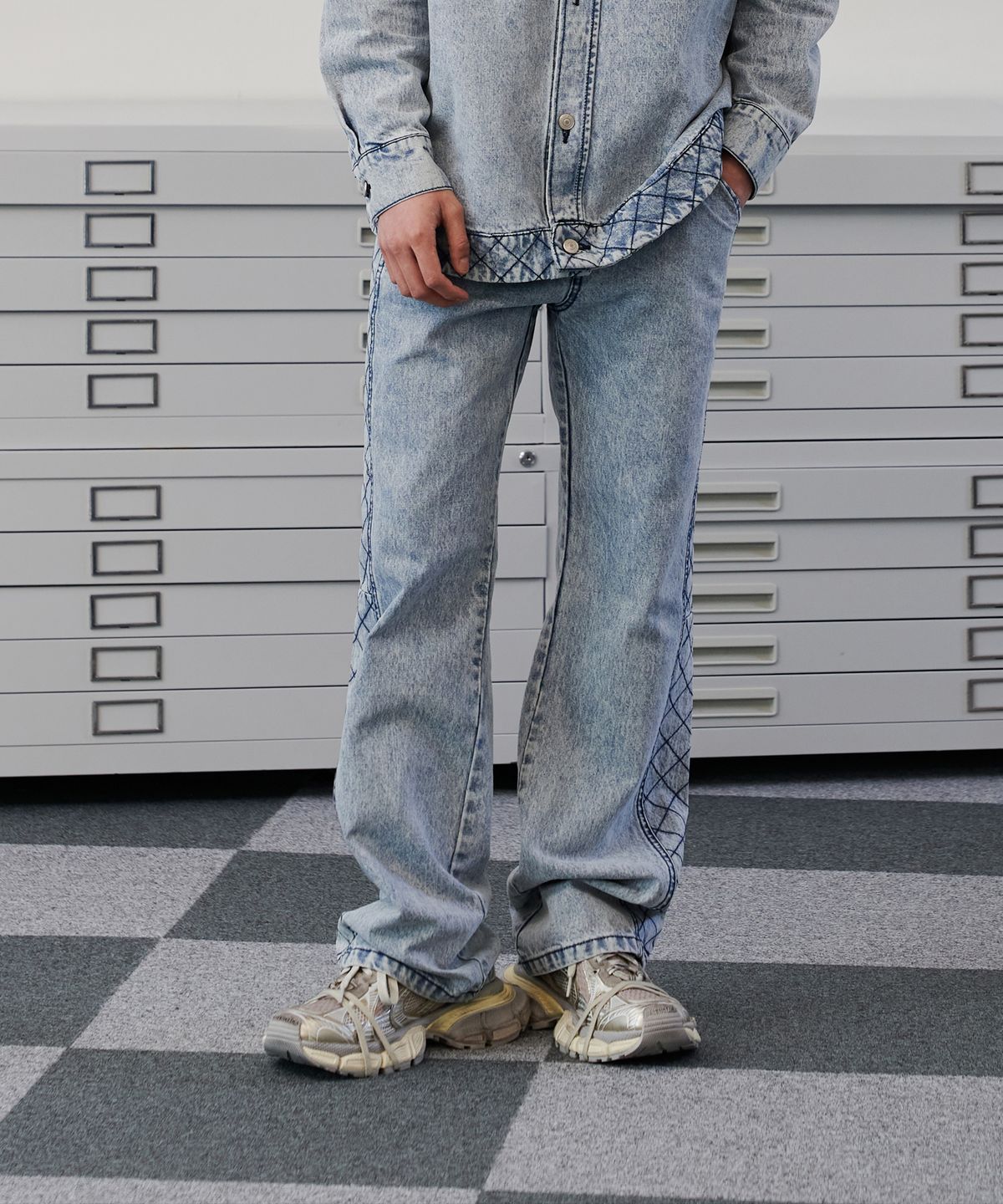 디메이든(DEMADEN) NAPALAKA DENIM PANTS ICE
