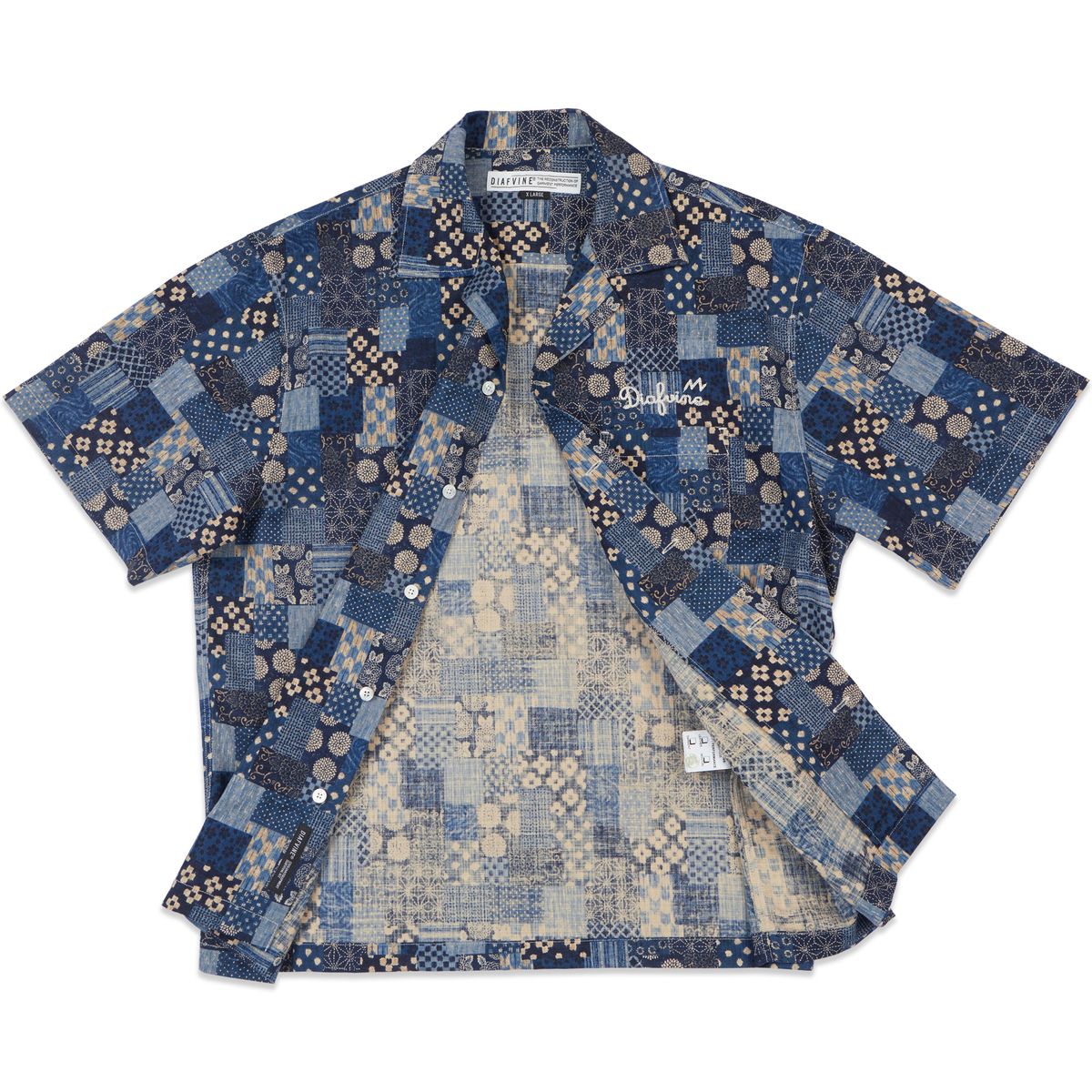 디아프바인(DIAFVINE) DV.LOT 683 INDIGO PATCHWORK shirt