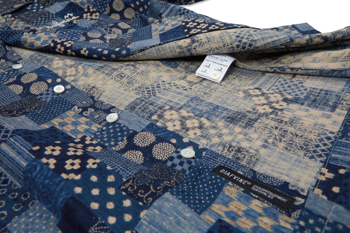 디아프바인(DIAFVINE) DV.LOT 683 INDIGO PATCHWORK shirt