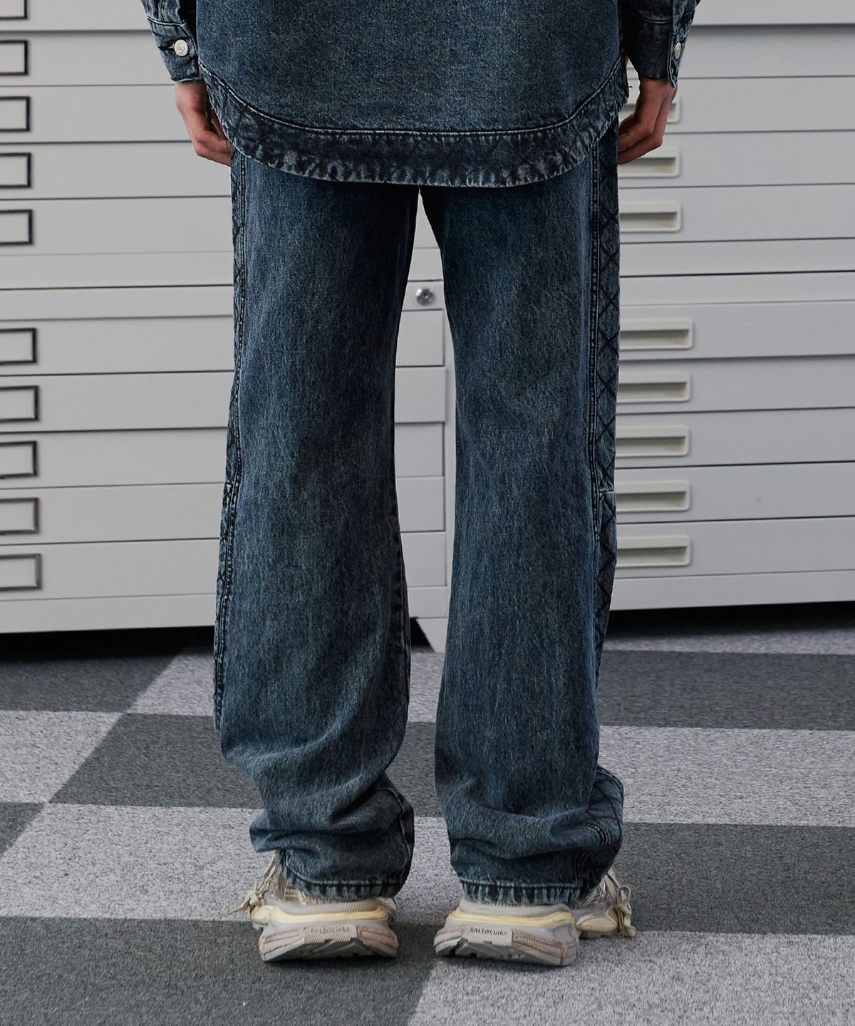 디메이든(DEMADEN) NAPALAKA DENIM PANTS DEEP GREEN
