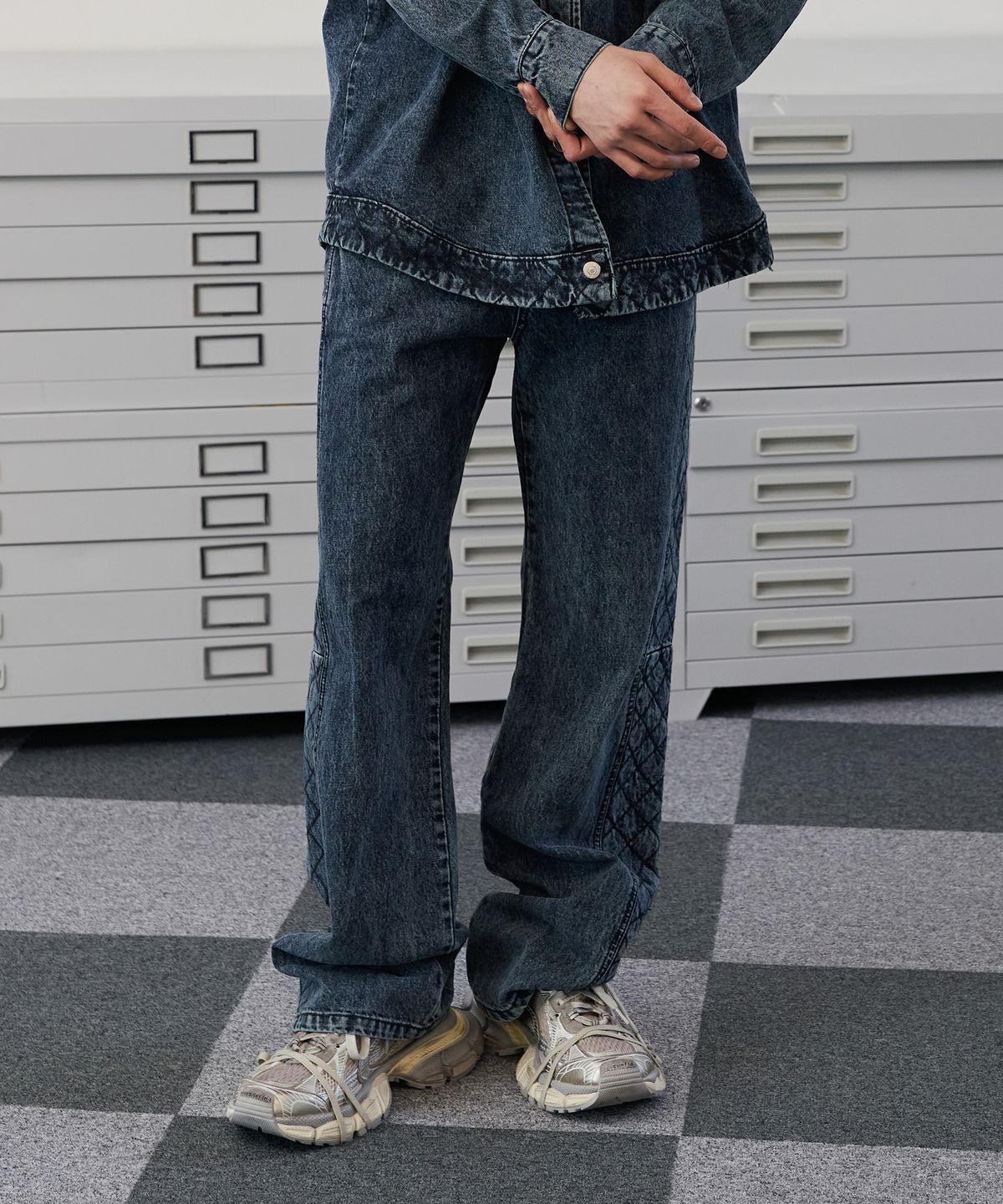 디메이든(DEMADEN) NAPALAKA DENIM PANTS DEEP GREEN