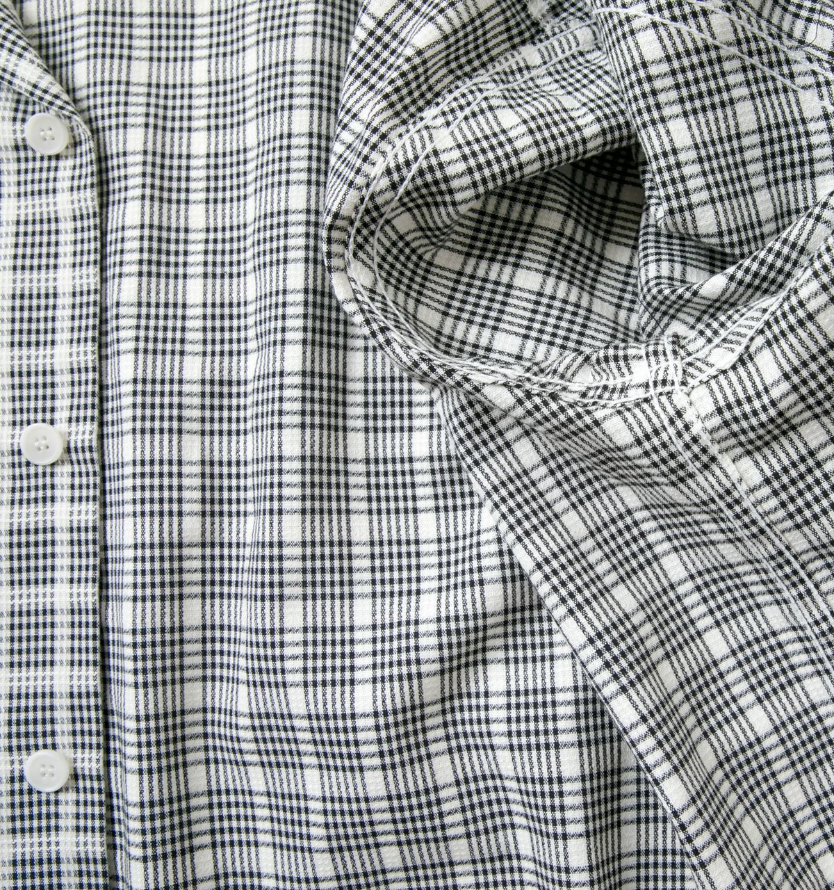 블랙피피(BLACKPP) BLACK PP Gingham Windowpane Check Open Collar