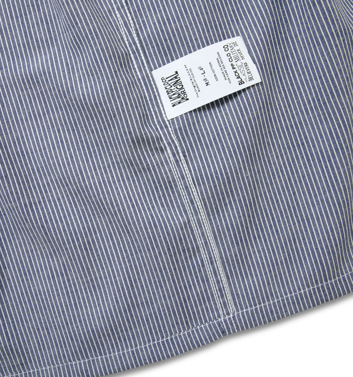 블랙피피(BLACKPP) BLACK PP Pencil Stripe Open Collar Shirt