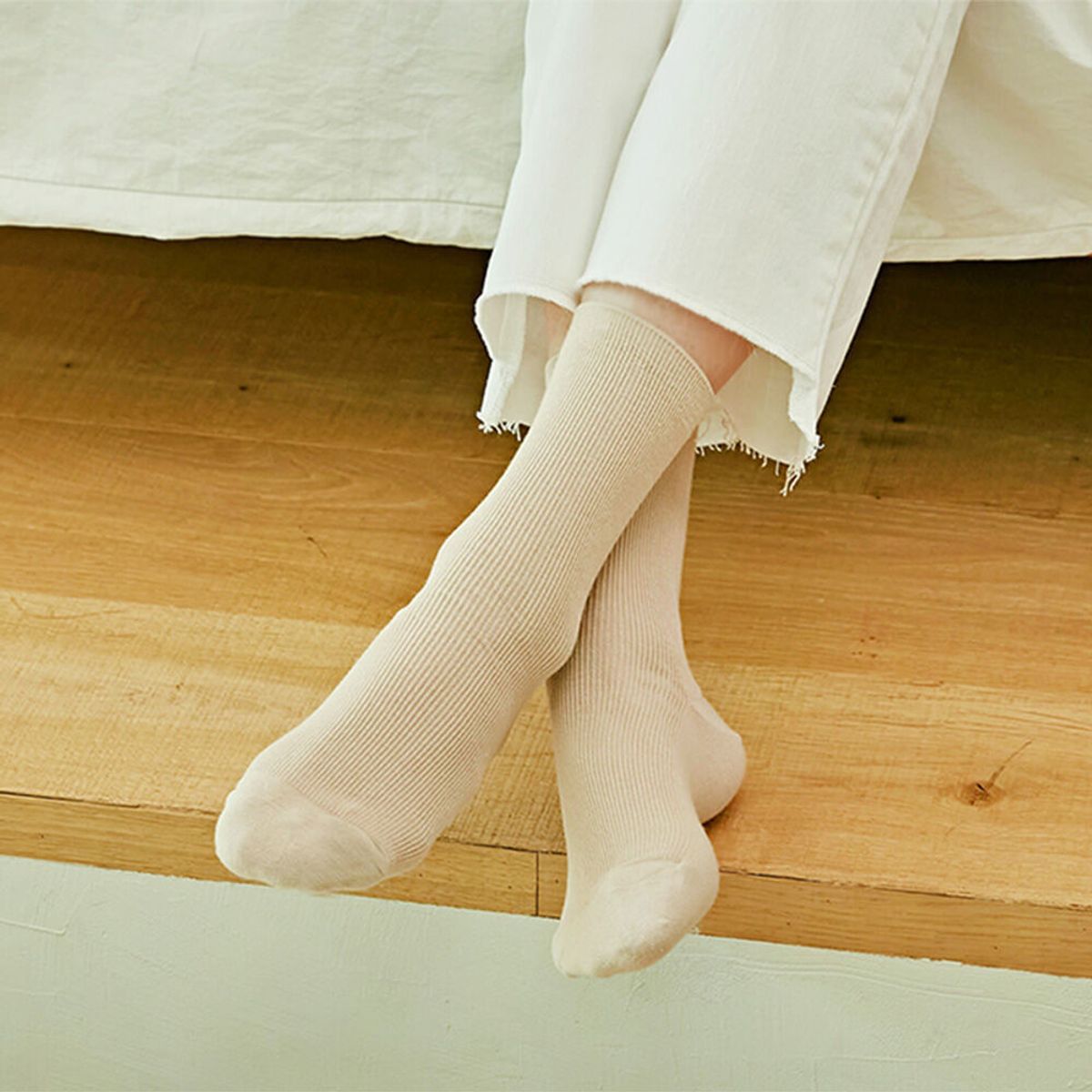 레드싹수(REDSSOCKSOO) [5켤레]스트레치 중목 골지 양말 컬러팩5