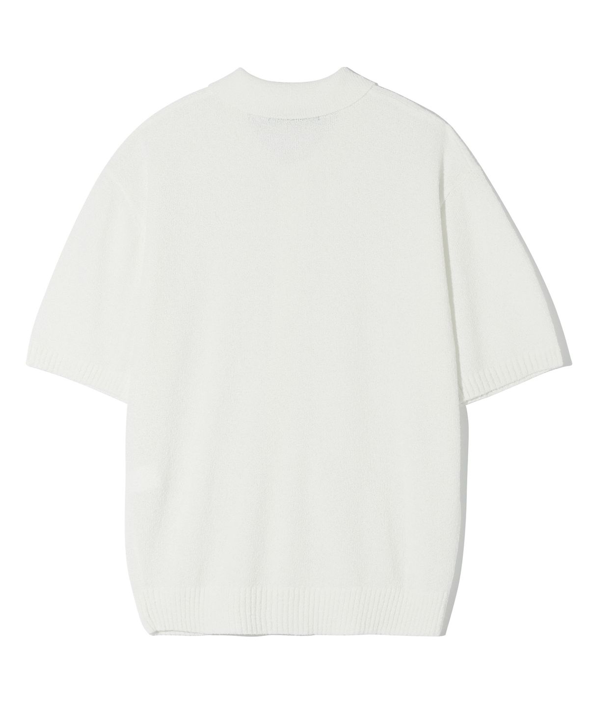 트릴리온(TRILLION) 워셔블 부클 카라 반팔 니트 (CREAM WHITE)