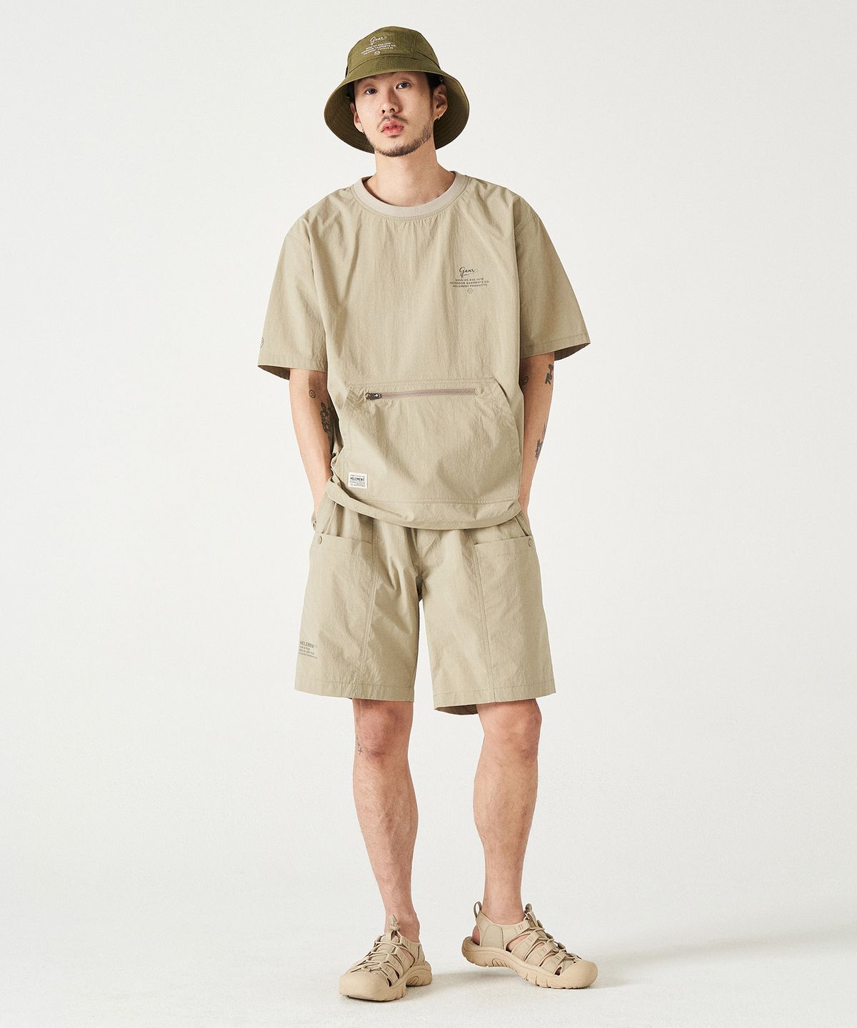 힐리먼트(HELEMENT) 포레스트 UV 메쉬 버킷(KHAKI)
