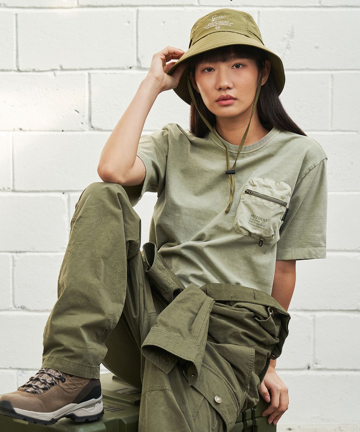 힐리먼트(HELEMENT) 포레스트 UV 메쉬 버킷(KHAKI)