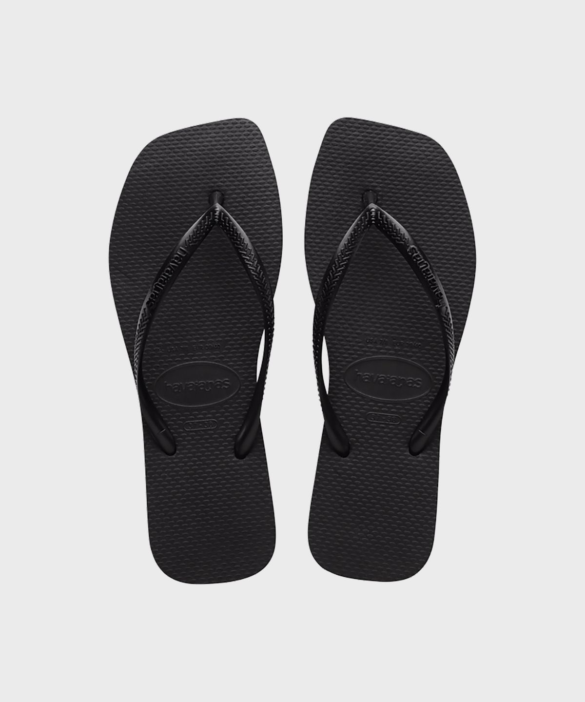 하바이아나스(HAVAIANAS) 슬림 스퀘어 플립플랍 Black