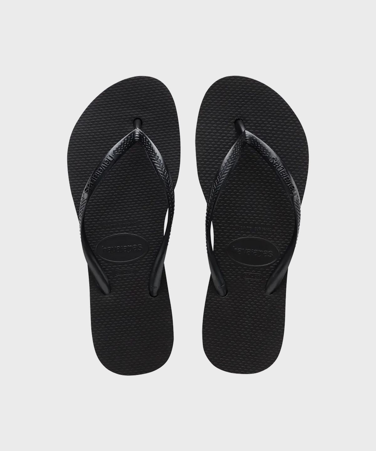 하바이아나스(HAVAIANAS) 슬림 플랫폼 플립플랍 Black