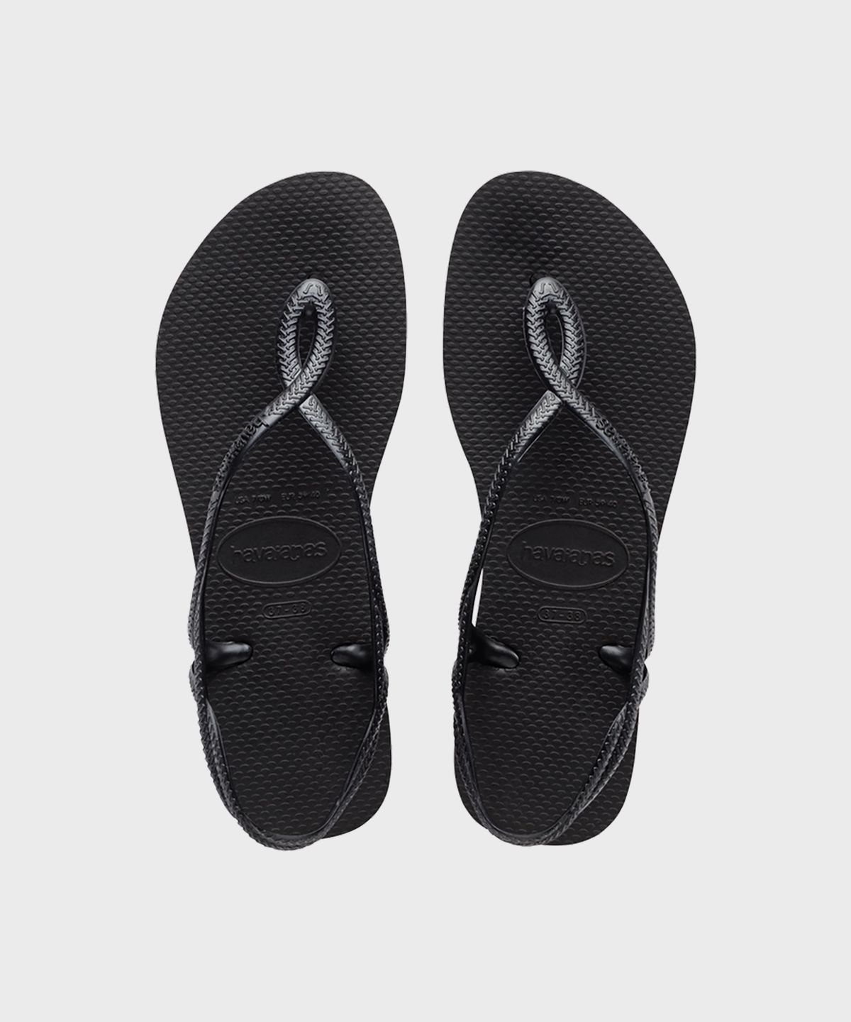 하바이아나스(HAVAIANAS) 루나 쪼리 샌들 Black