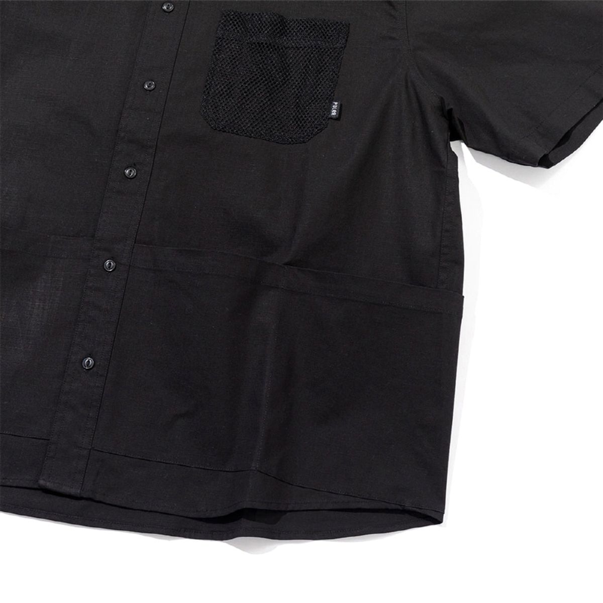 폴러스터프(POLERSTUFF) 스트레치 멀티 포켓 릴렉스핏 셔츠 BLACK
