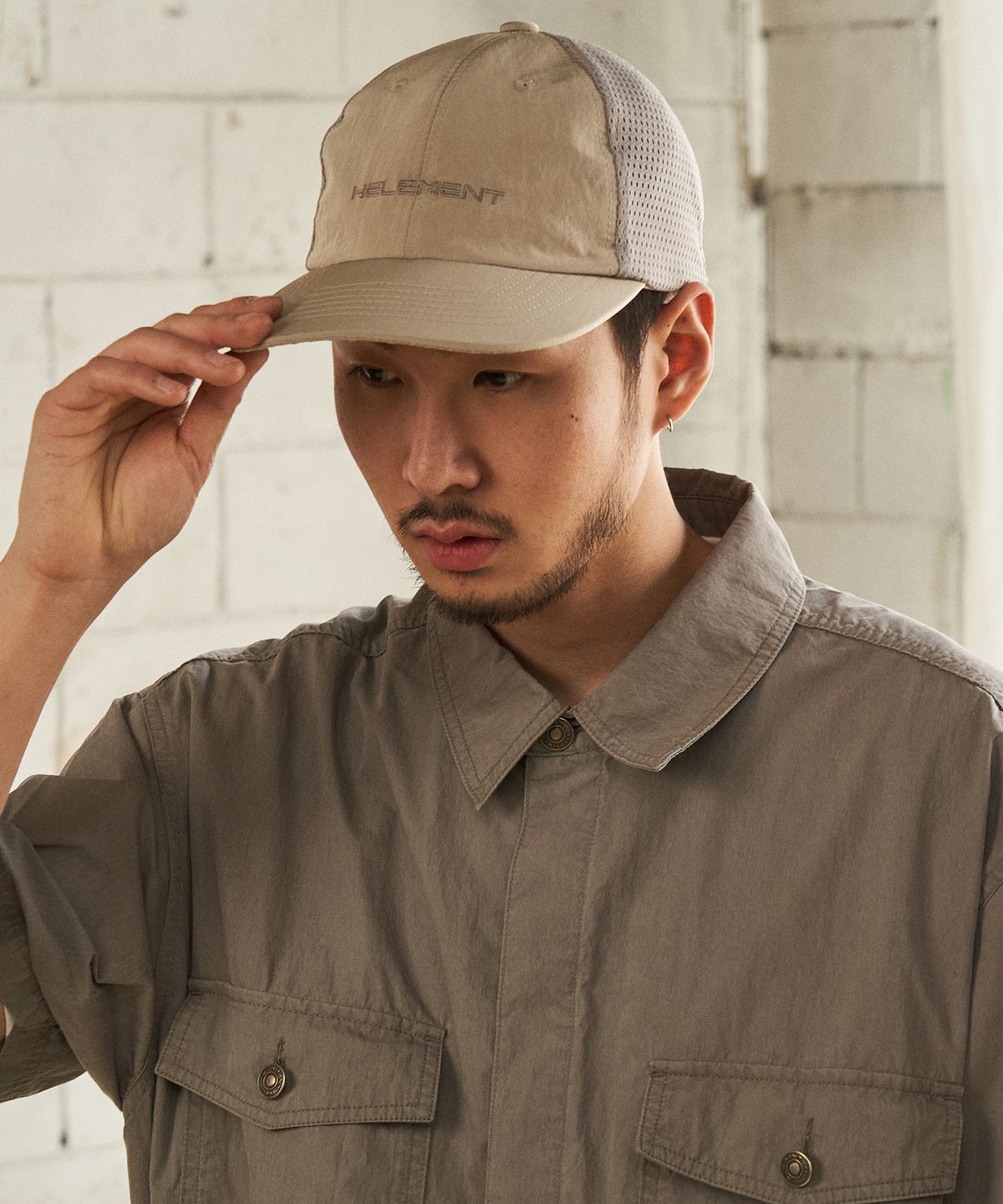 힐리먼트(HELEMENT) 플렉서블 메쉬 볼캡 (Beige)