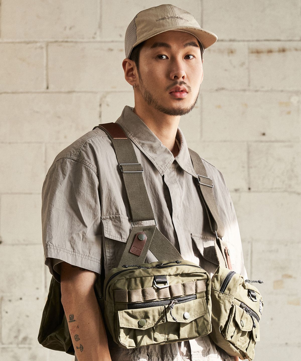 힐리먼트(HELEMENT) 플렉서블 메쉬 볼캡 (Beige)