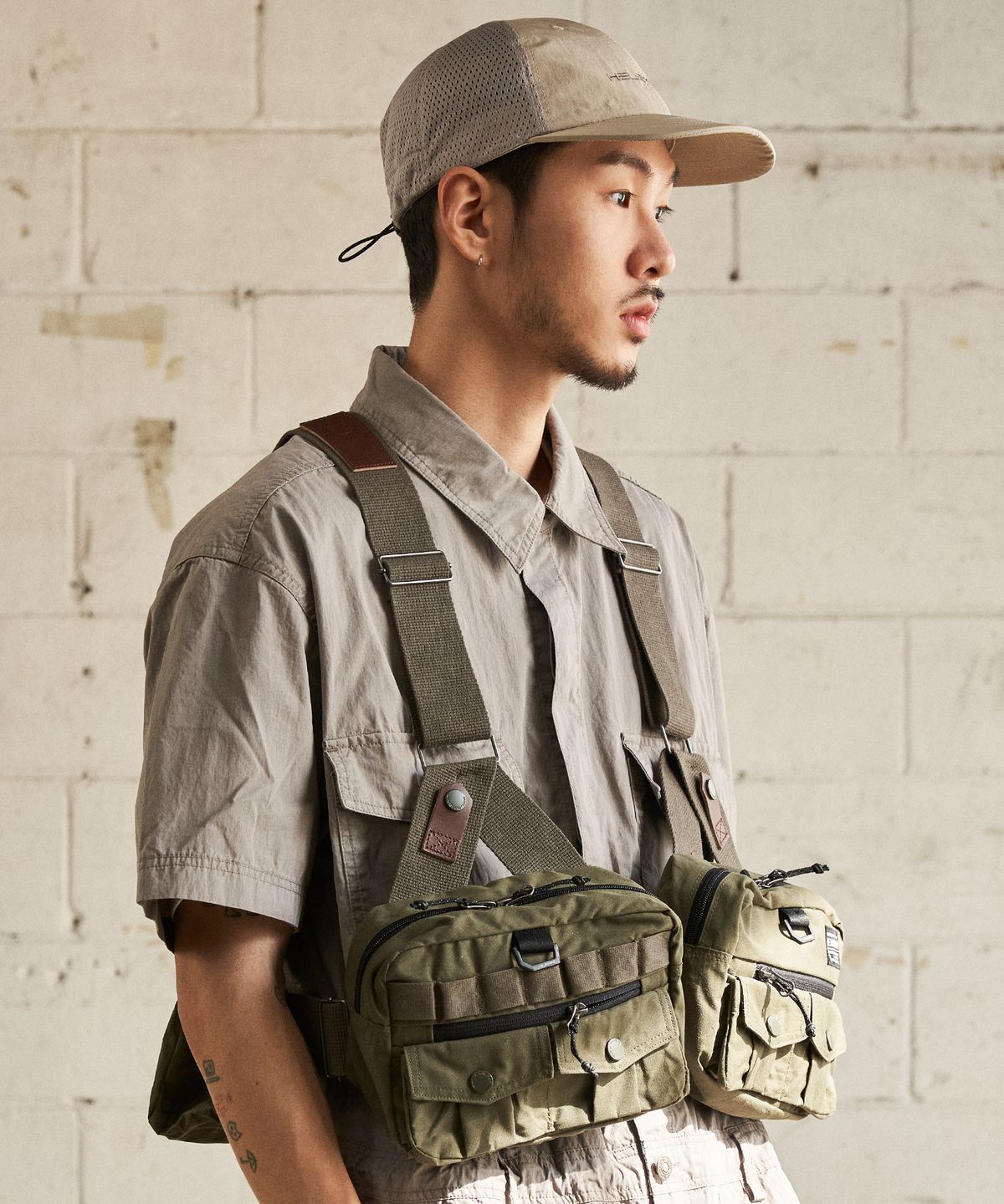 힐리먼트(HELEMENT) 플렉서블 메쉬 볼캡 (Beige)