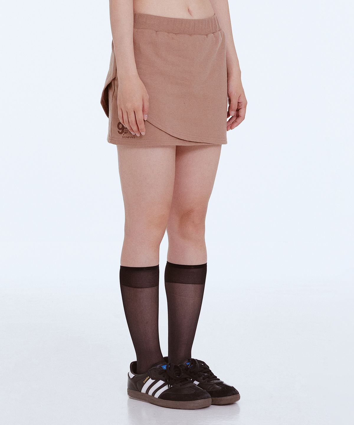 아카이브 볼드(ARCHIVE BOLD) [Archive Bold X Stumpynee] LOW-RISE SKIRT (BROWN)