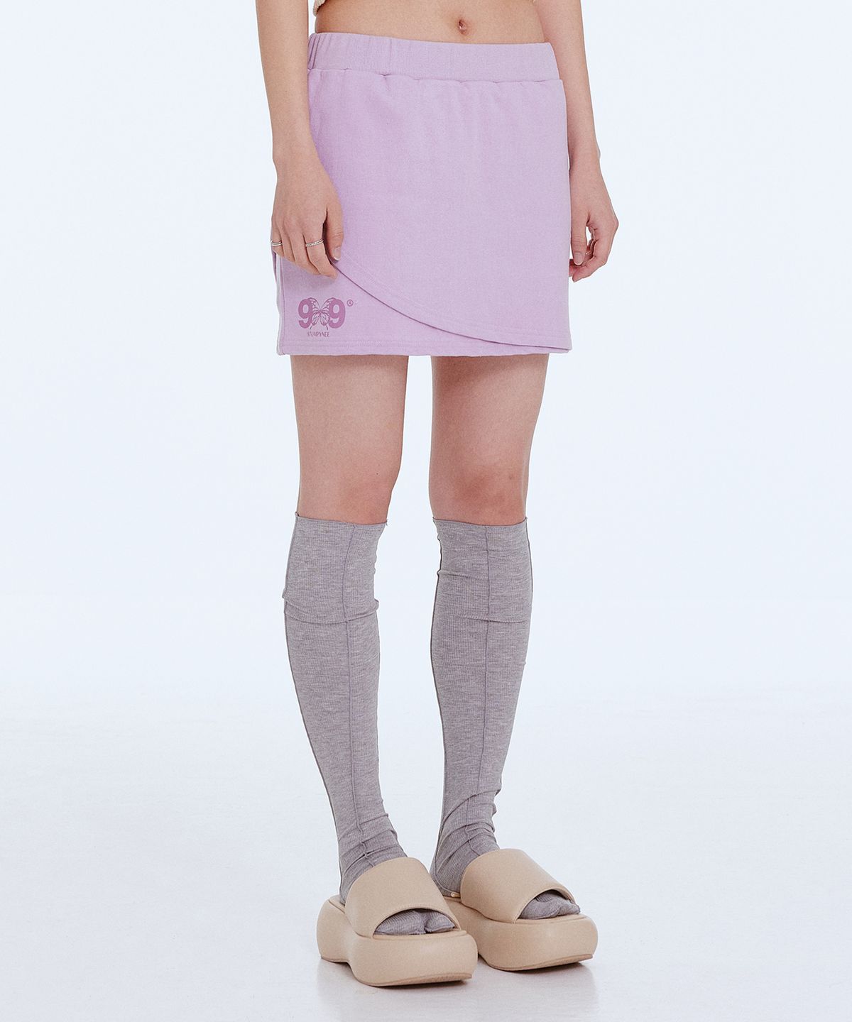 아카이브 볼드(ARCHIVE BOLD) [Archive Bold X Stumpynee] LOW-RISE SKIRT (LAVENDER)