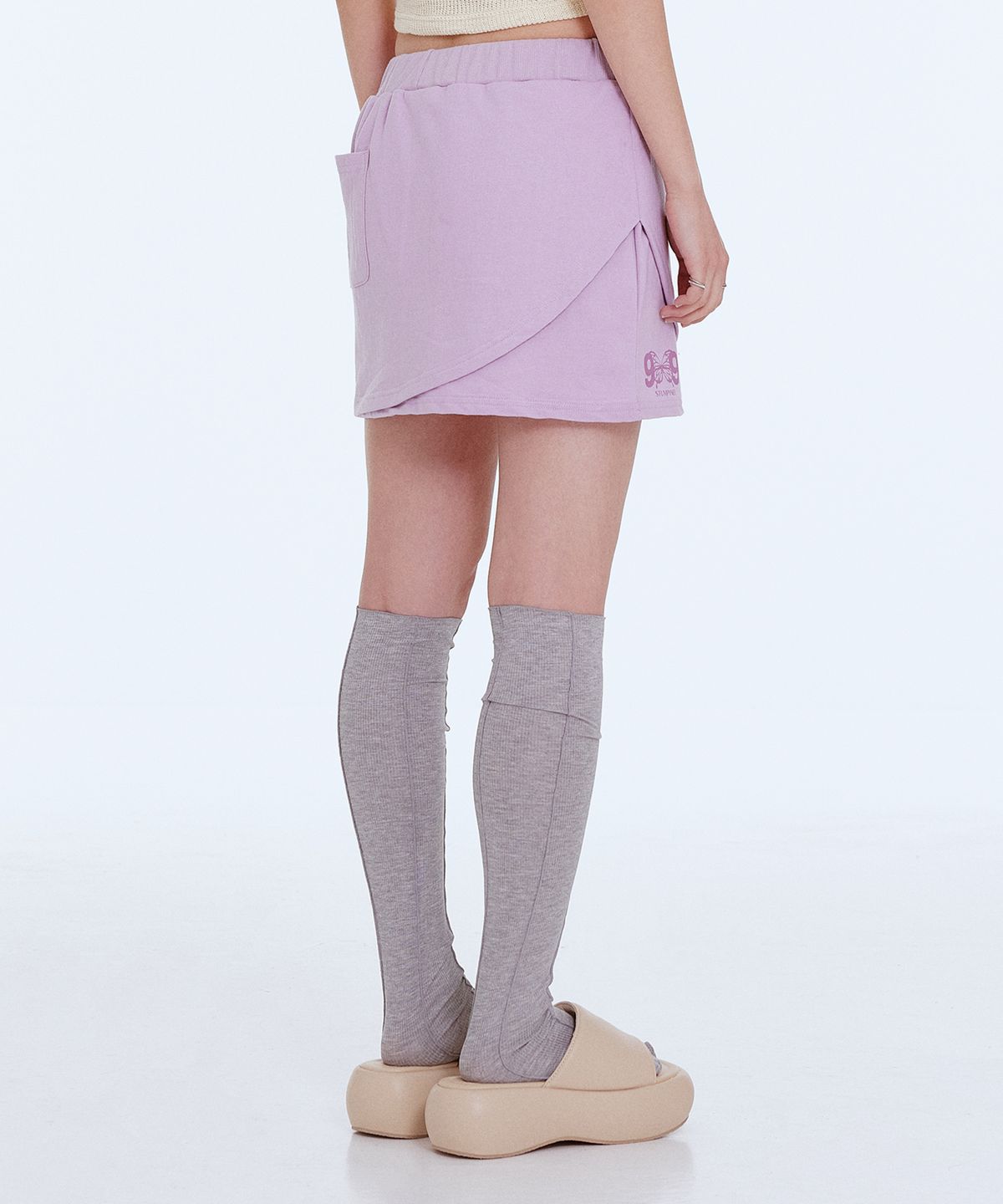 아카이브 볼드(ARCHIVE BOLD) [Archive Bold X Stumpynee] LOW-RISE SKIRT (LAVENDER)