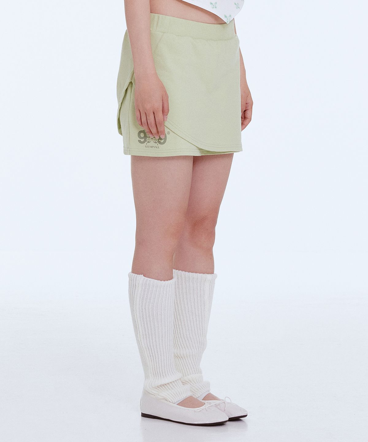 아카이브 볼드(ARCHIVE BOLD) [Archive Bold X Stumpynee] LOW-RISE SKIRT (GREEN)